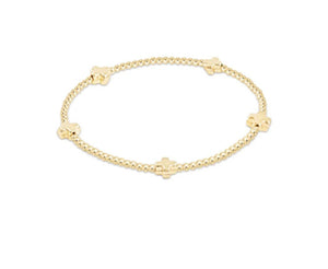 Signature Cross Gold 2mm Bracelet