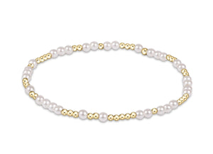 Hope Unwritten 3mm Bead Bracelet Pearl