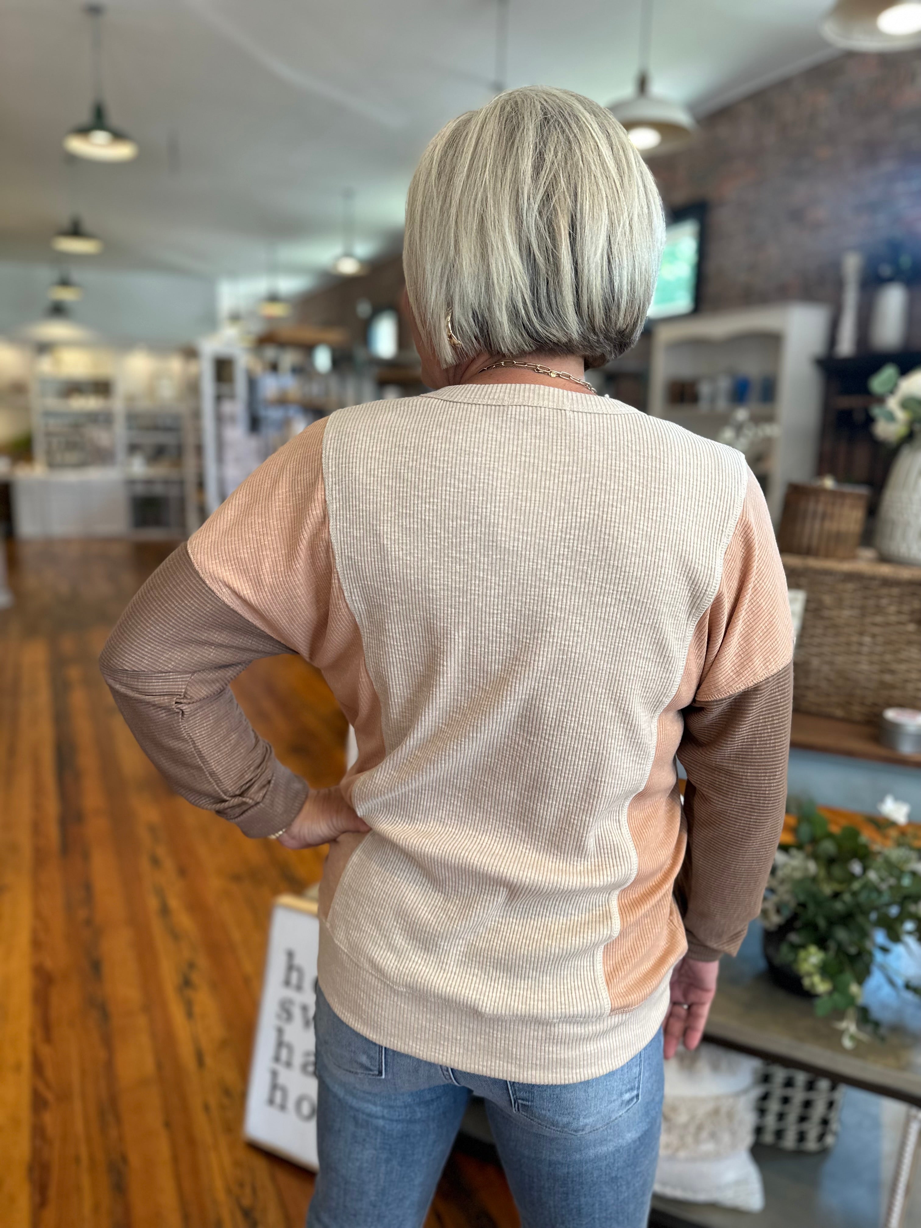 Color Block Charm Pullover