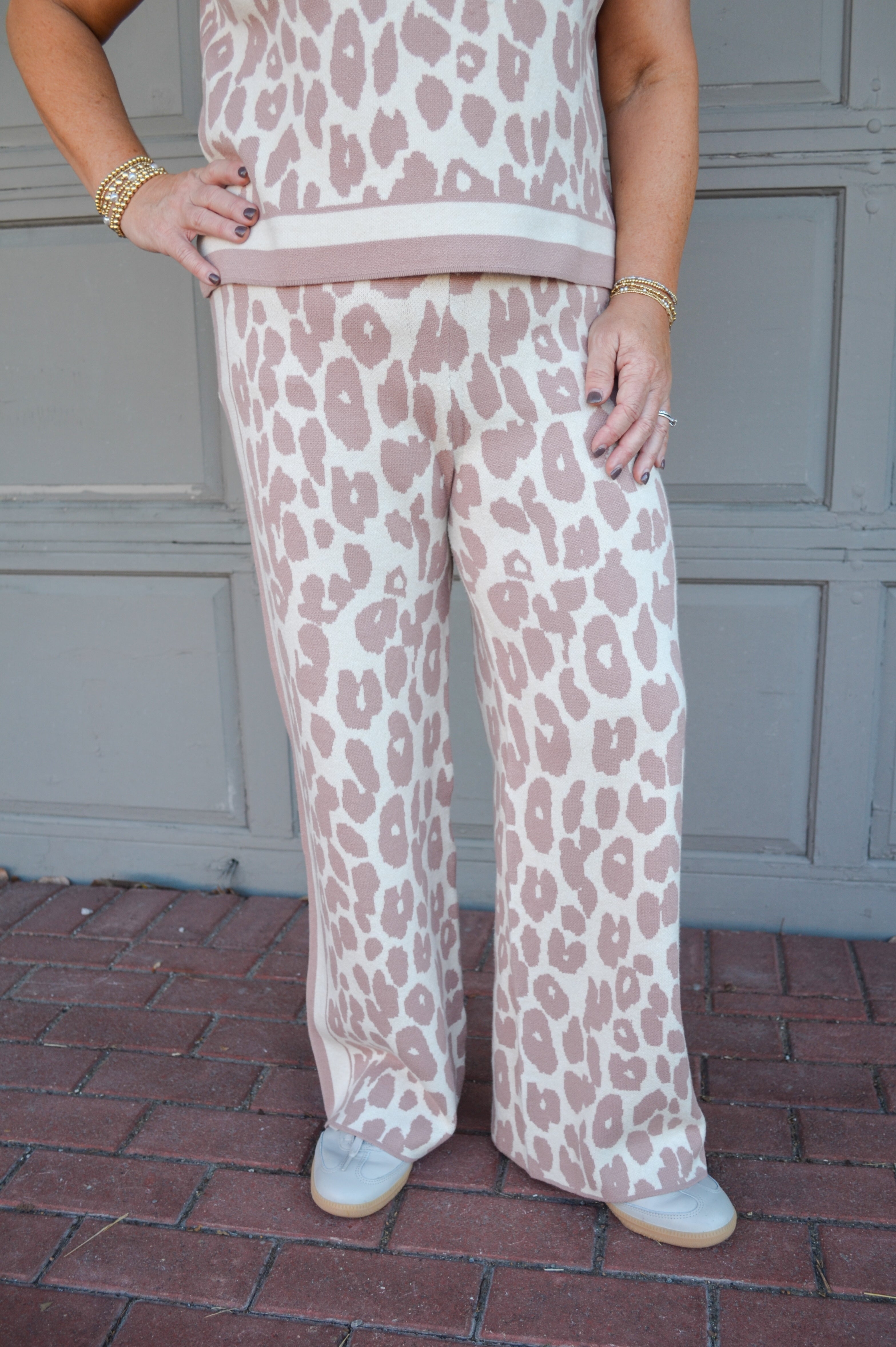 More To Say Leopard Sweater Pant Set