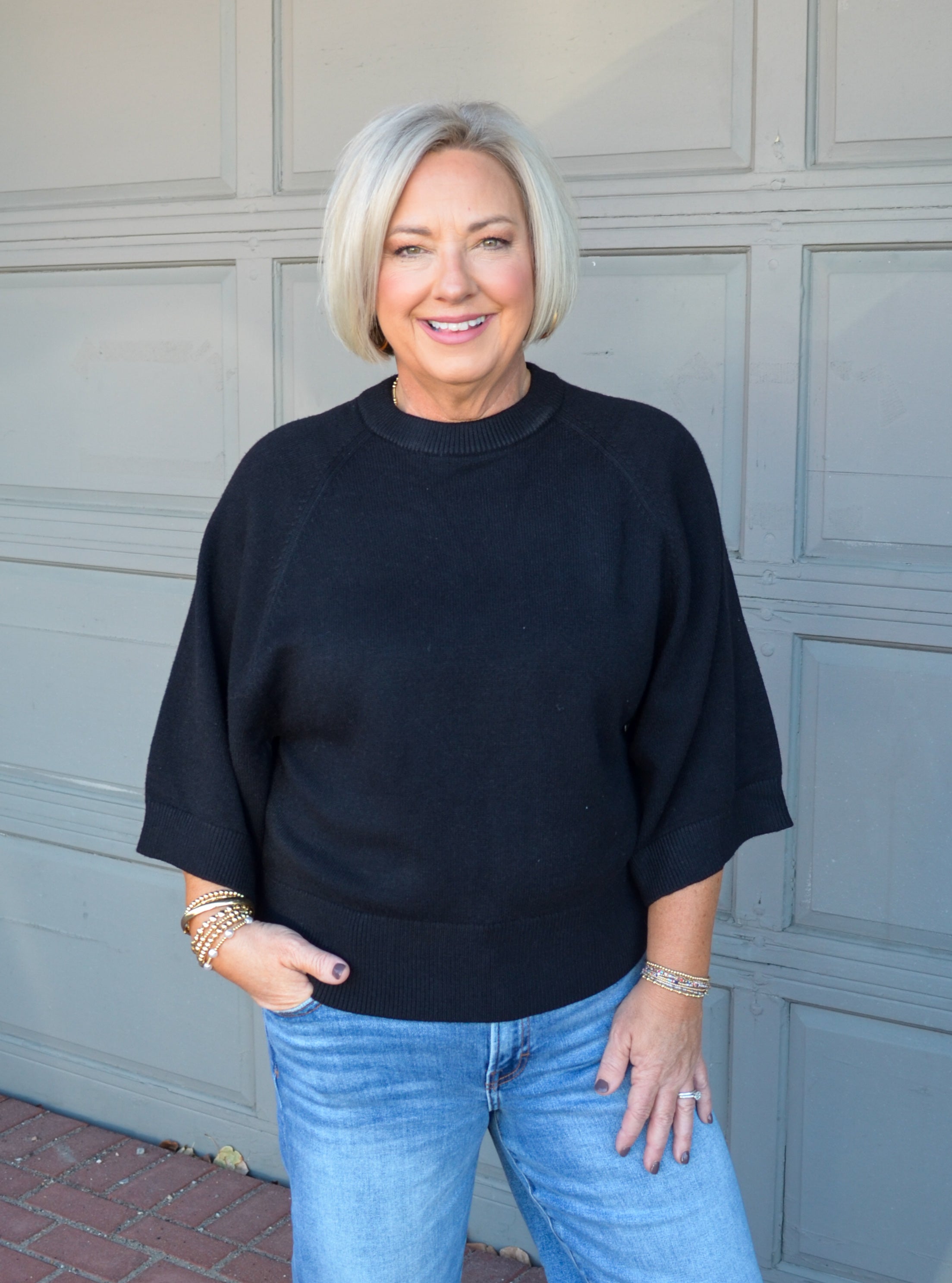 Look My Way Sweater in Black