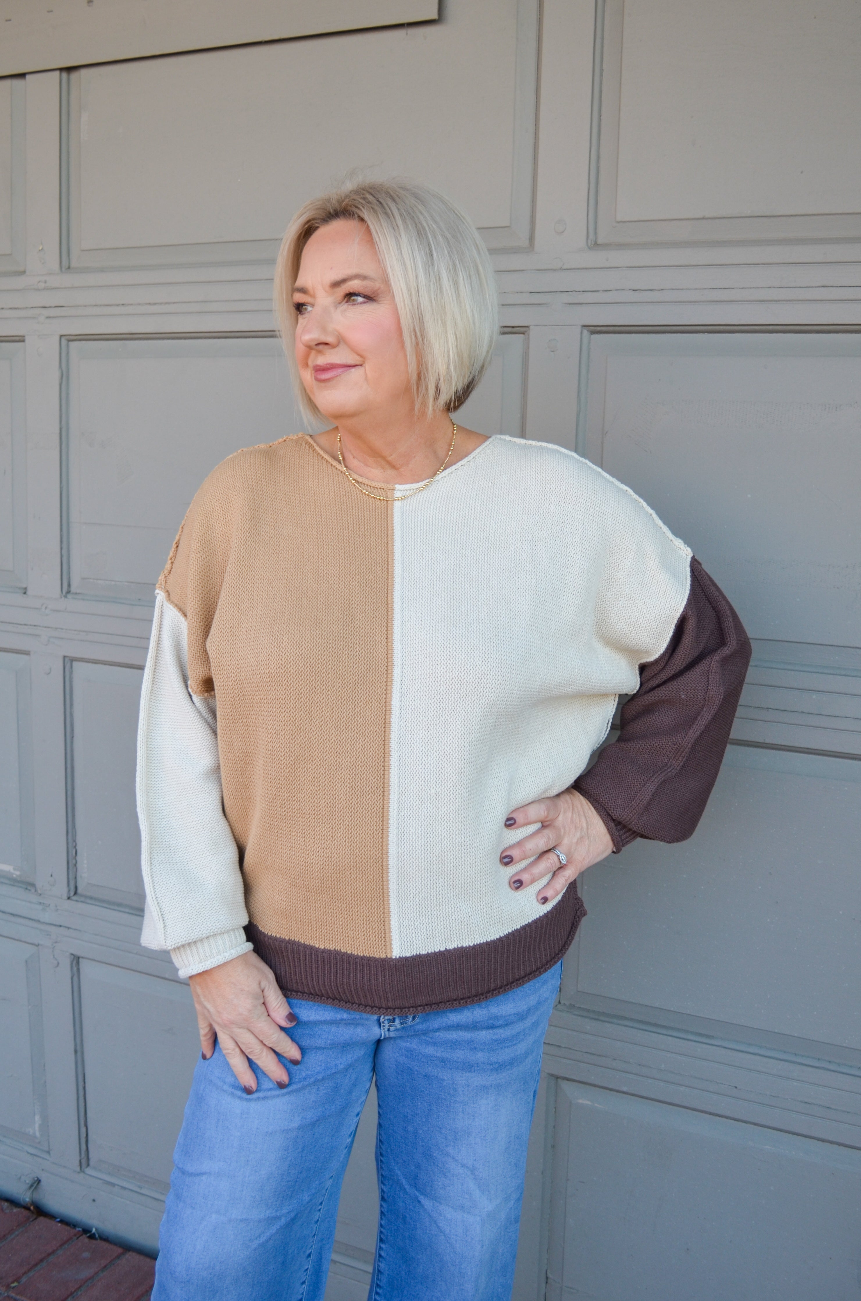 Sweet Surprise Color Block Sweater