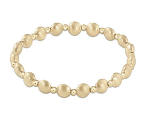 Honesty Gold Grateful Pattern 6mm Bead Bracelet