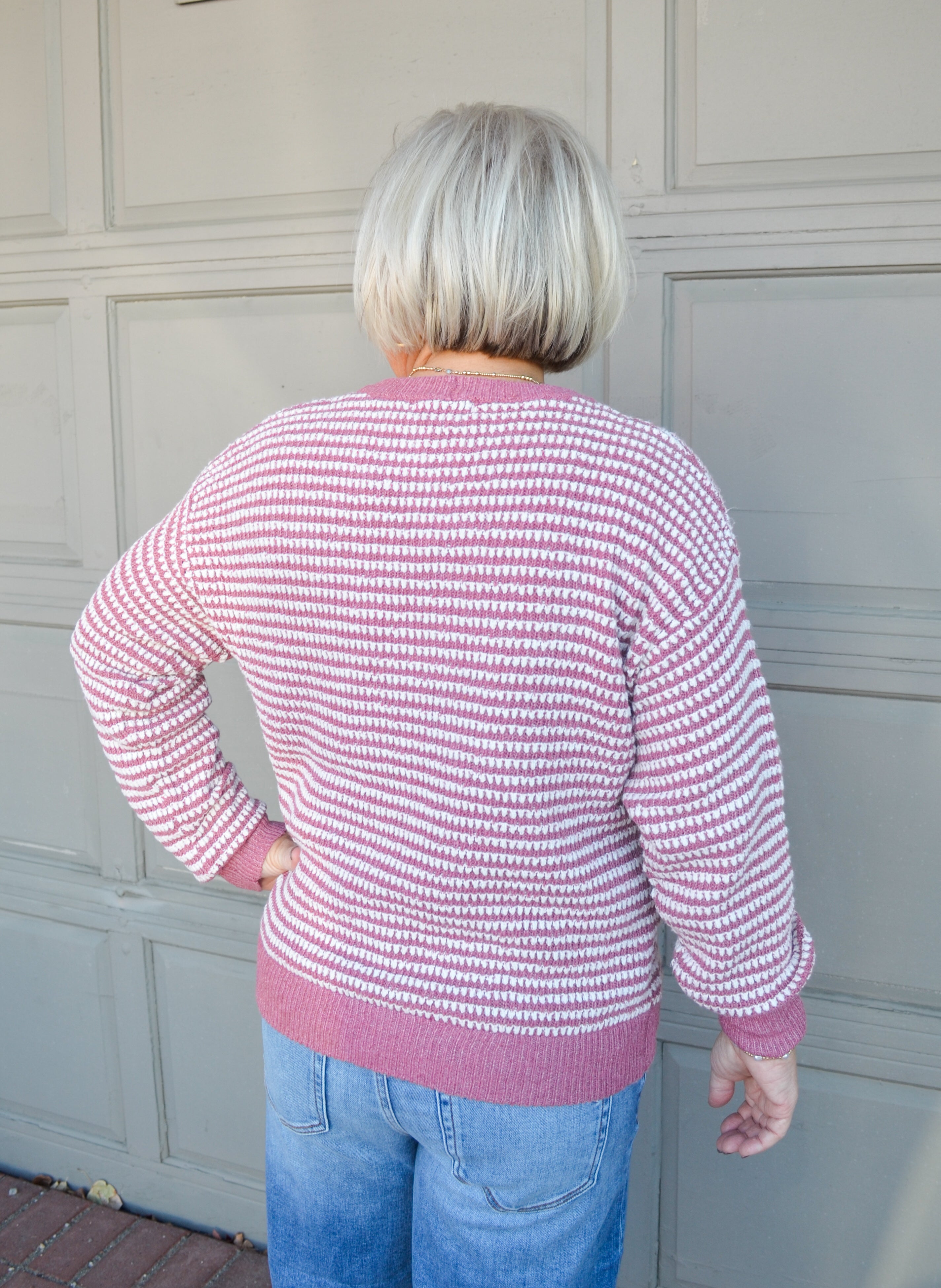 Fall Feeling Sweater in Rose