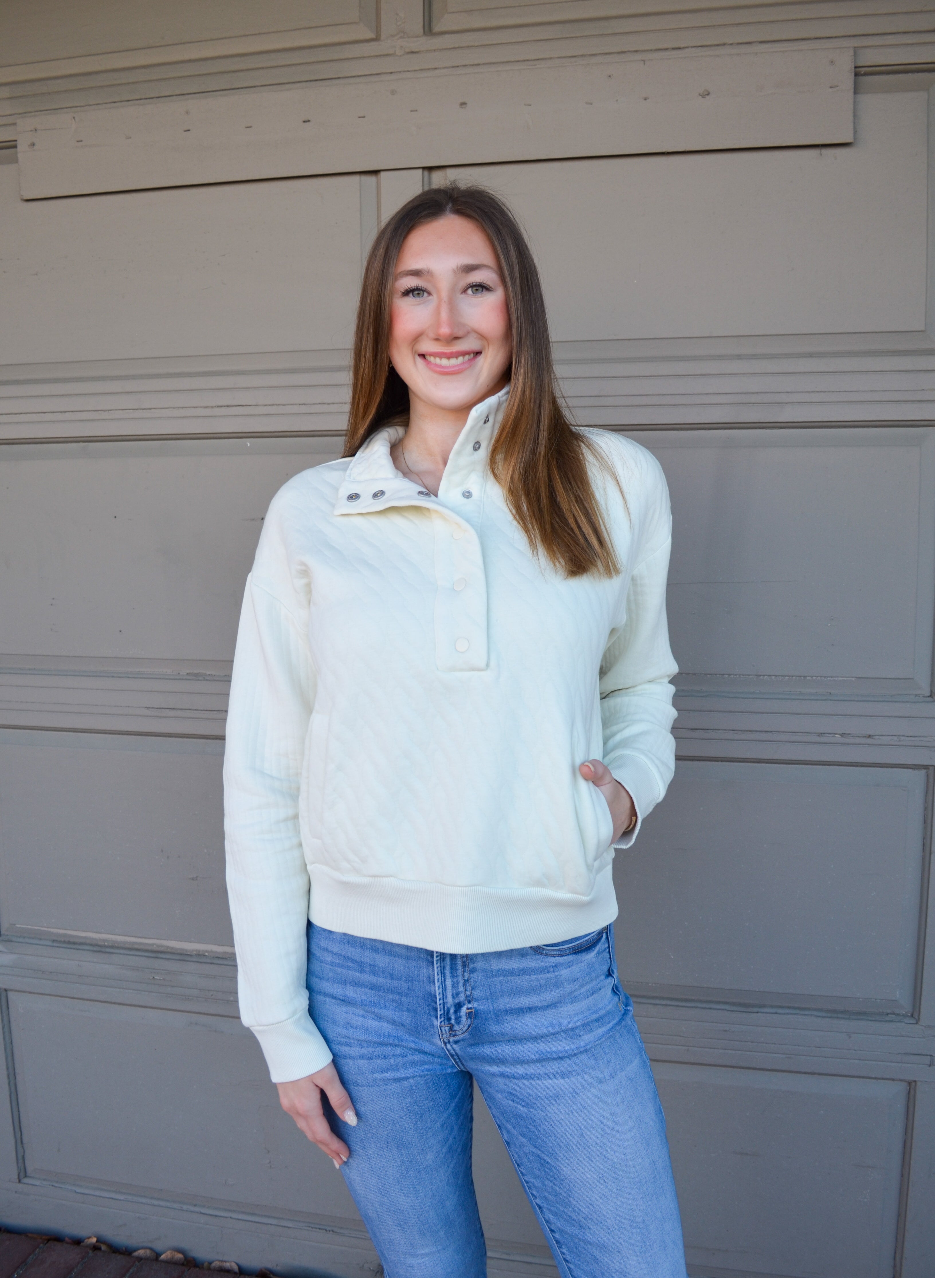 Cream Look My Way Pullover