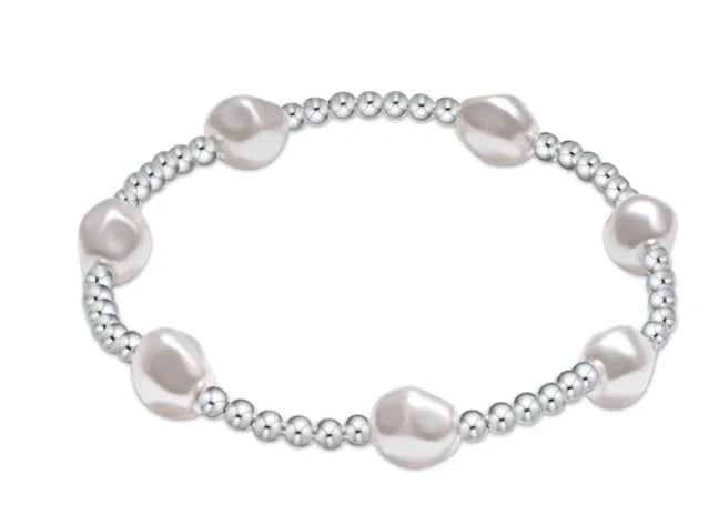 Extends Admire Sterling 3mm Bead Bracelet - Pearl