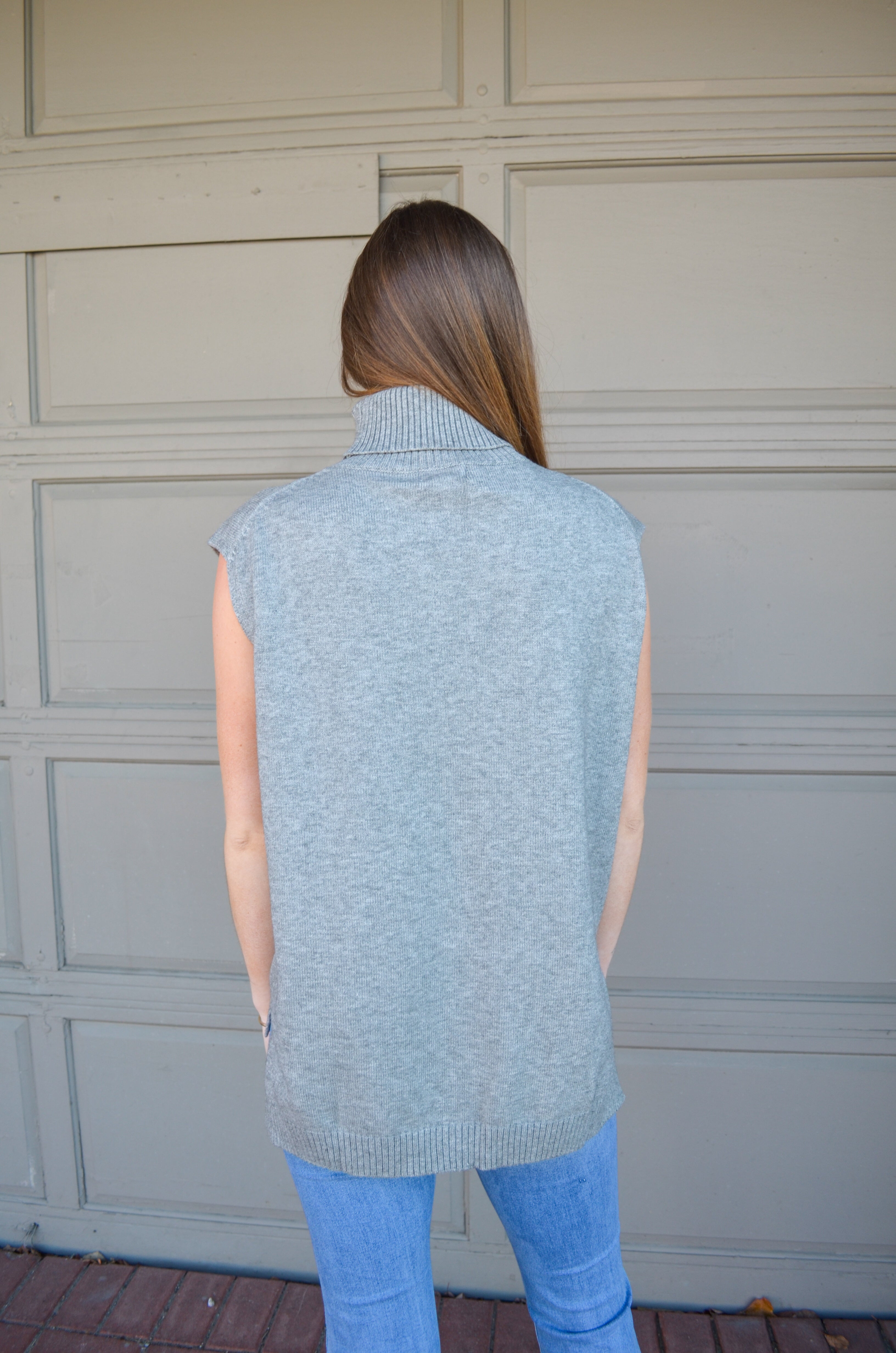 Gray Pointing Forward Umgee Sweater Vest