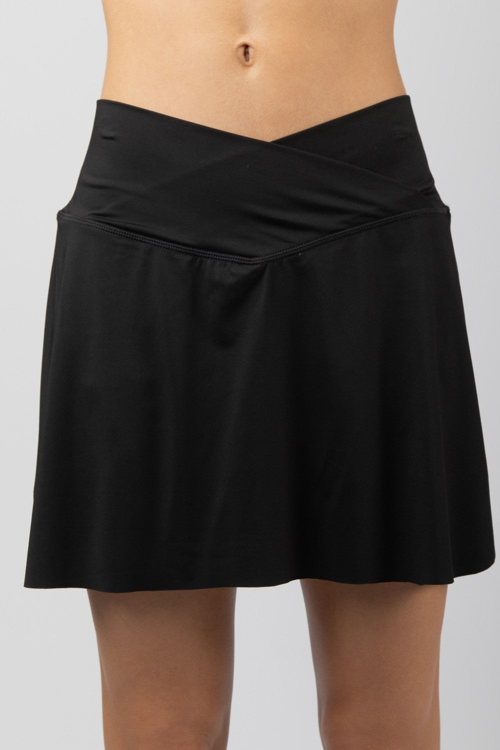 Crossover Waist Athletic Skirt