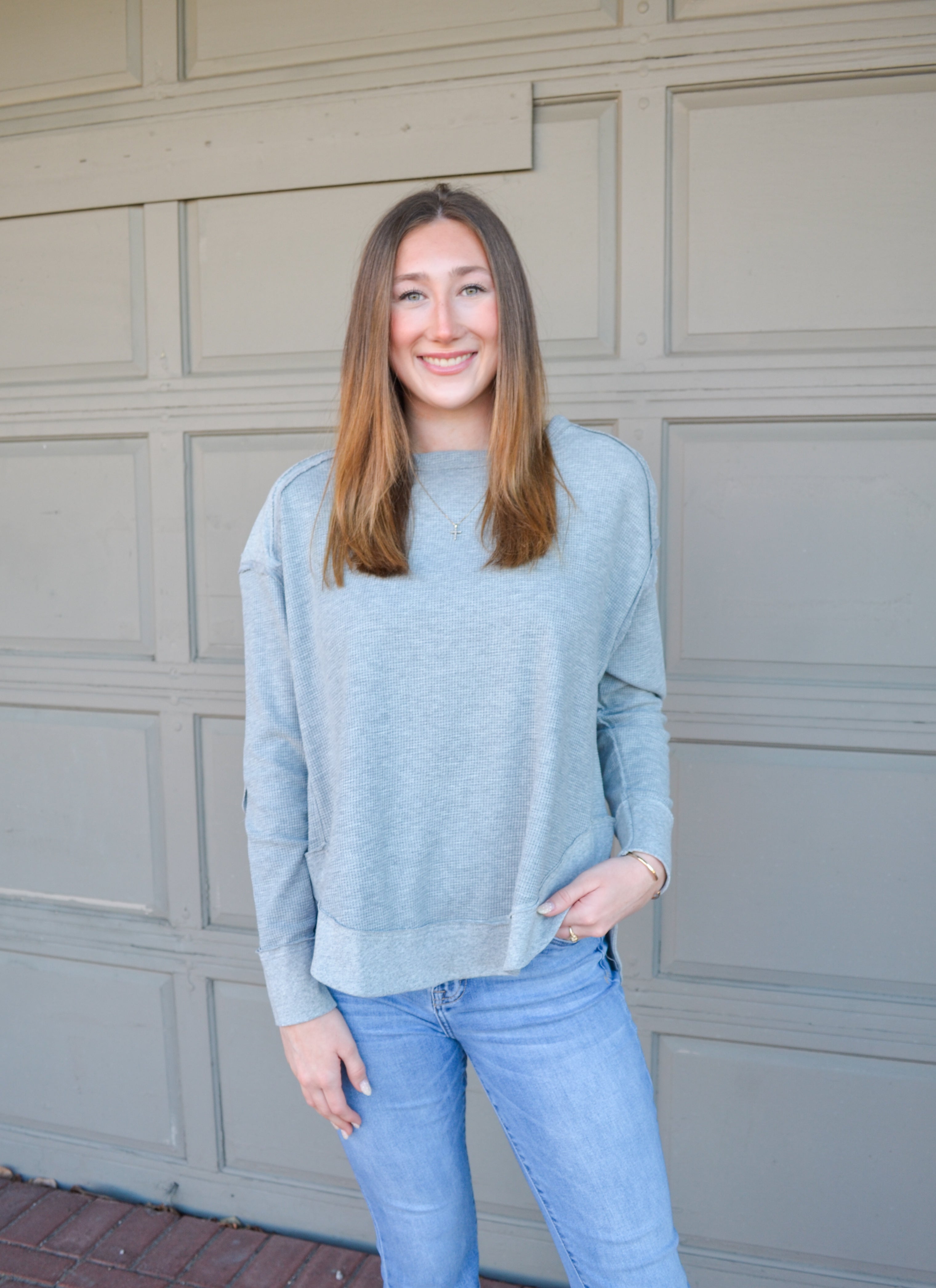 Cozy Cues Pullover in Gray