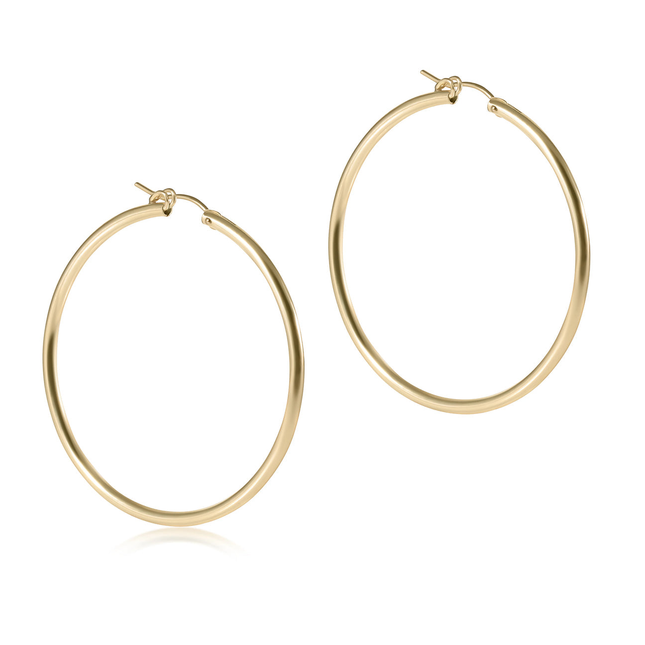 Round Gold 2” Hoop - Smooth