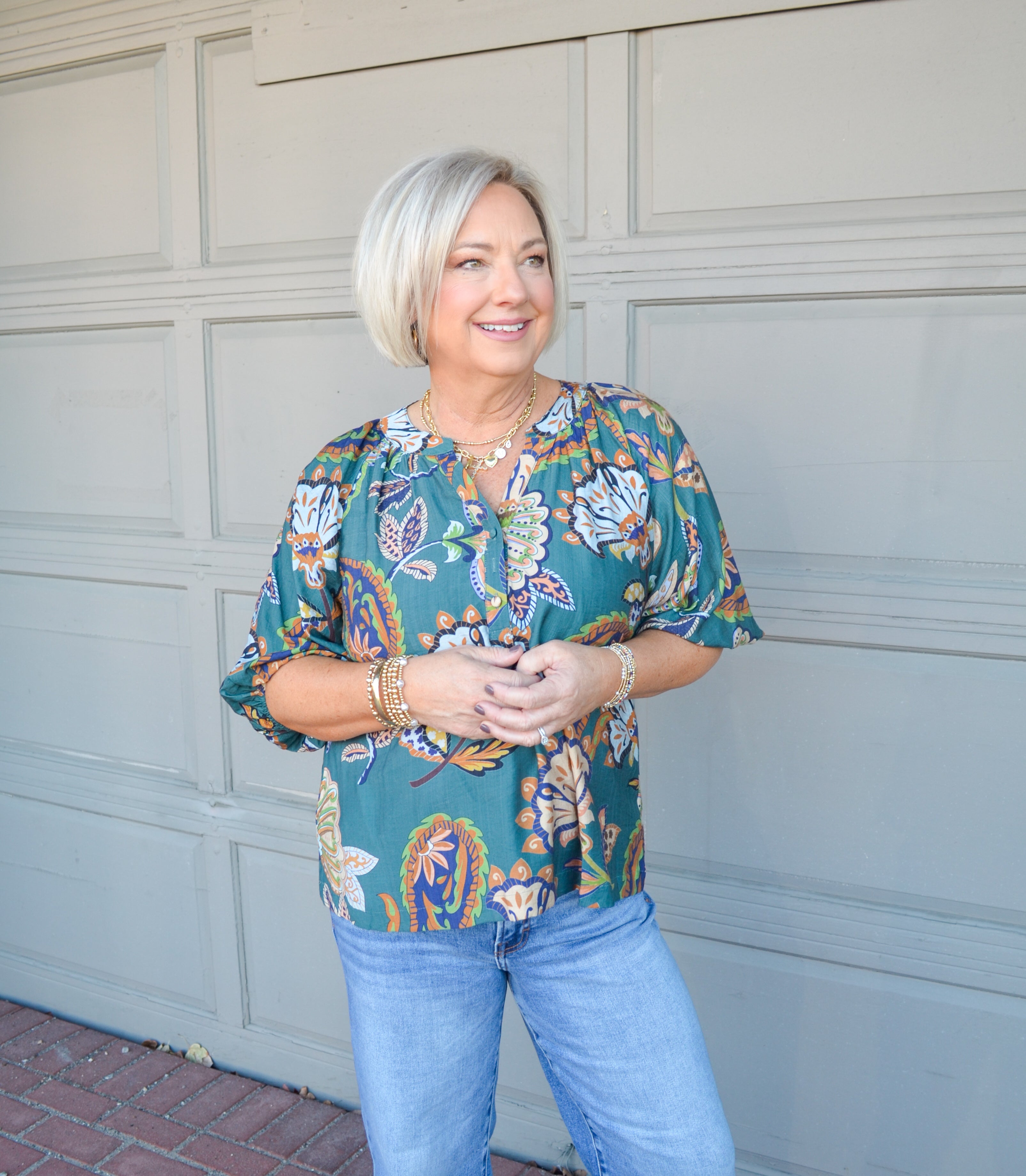 Graceful Smile Umgee Top in Teal