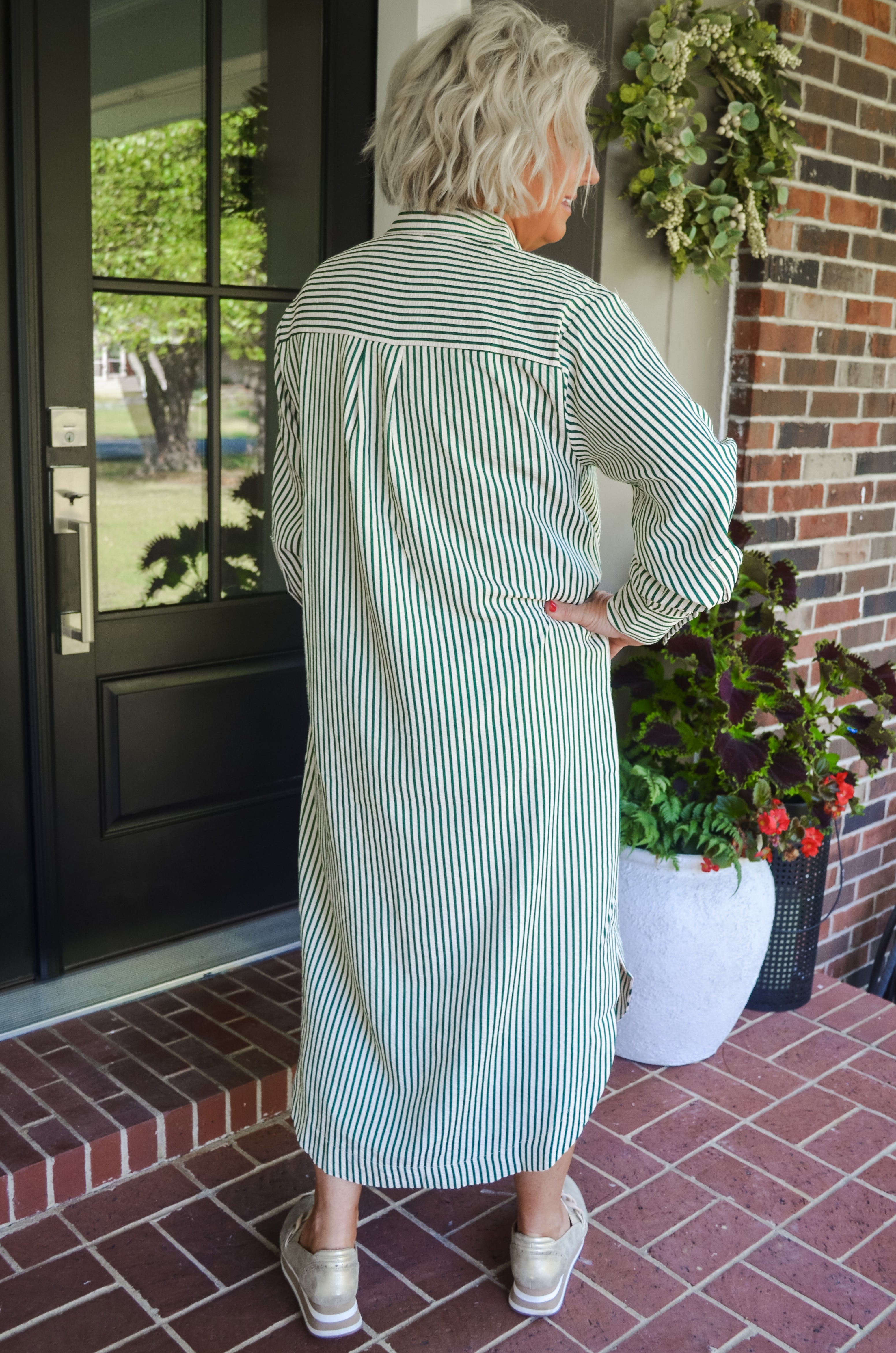 Stripe A Pose Shirt Dress