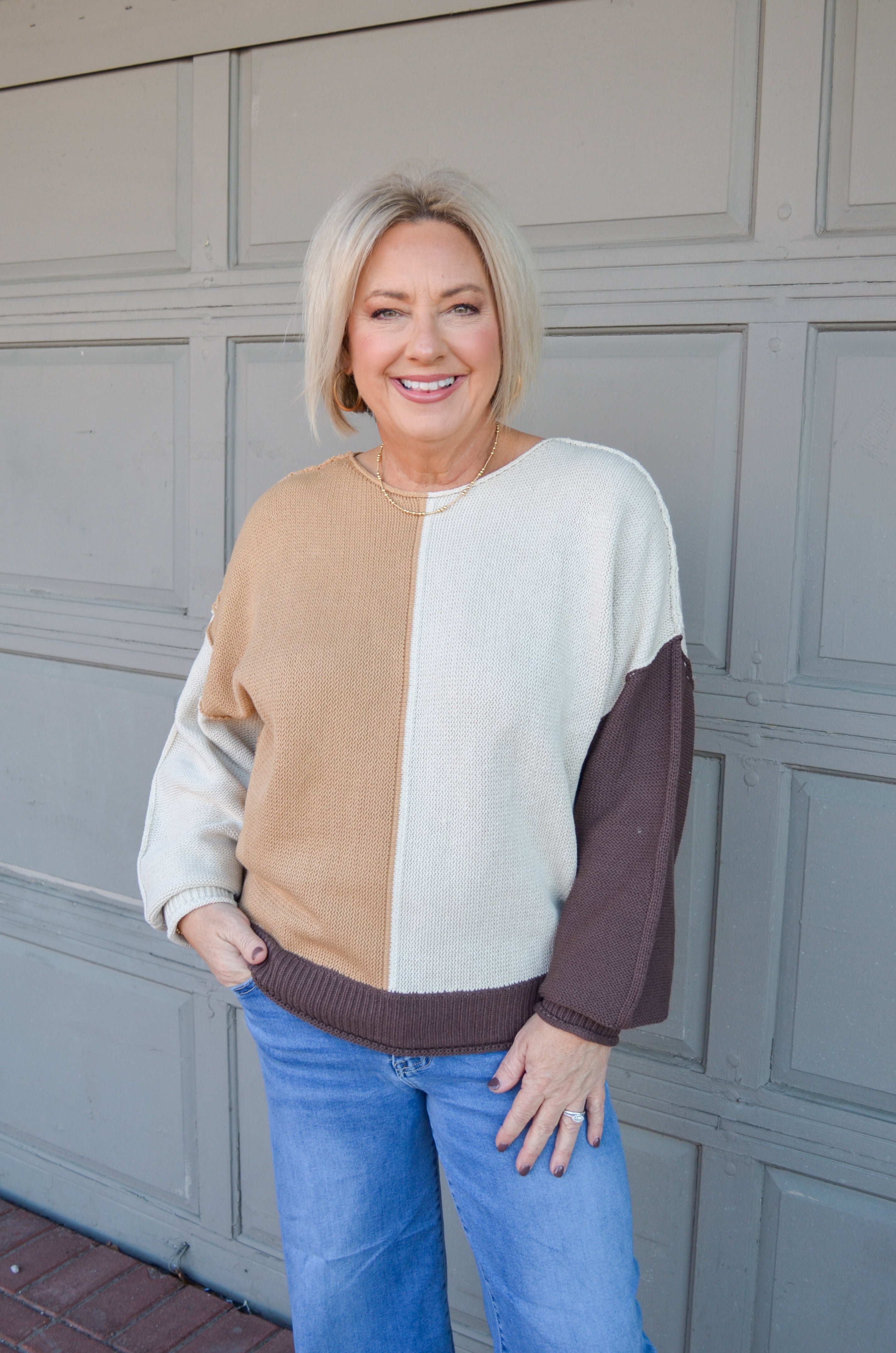 Sweet Surprise Color Block Sweater