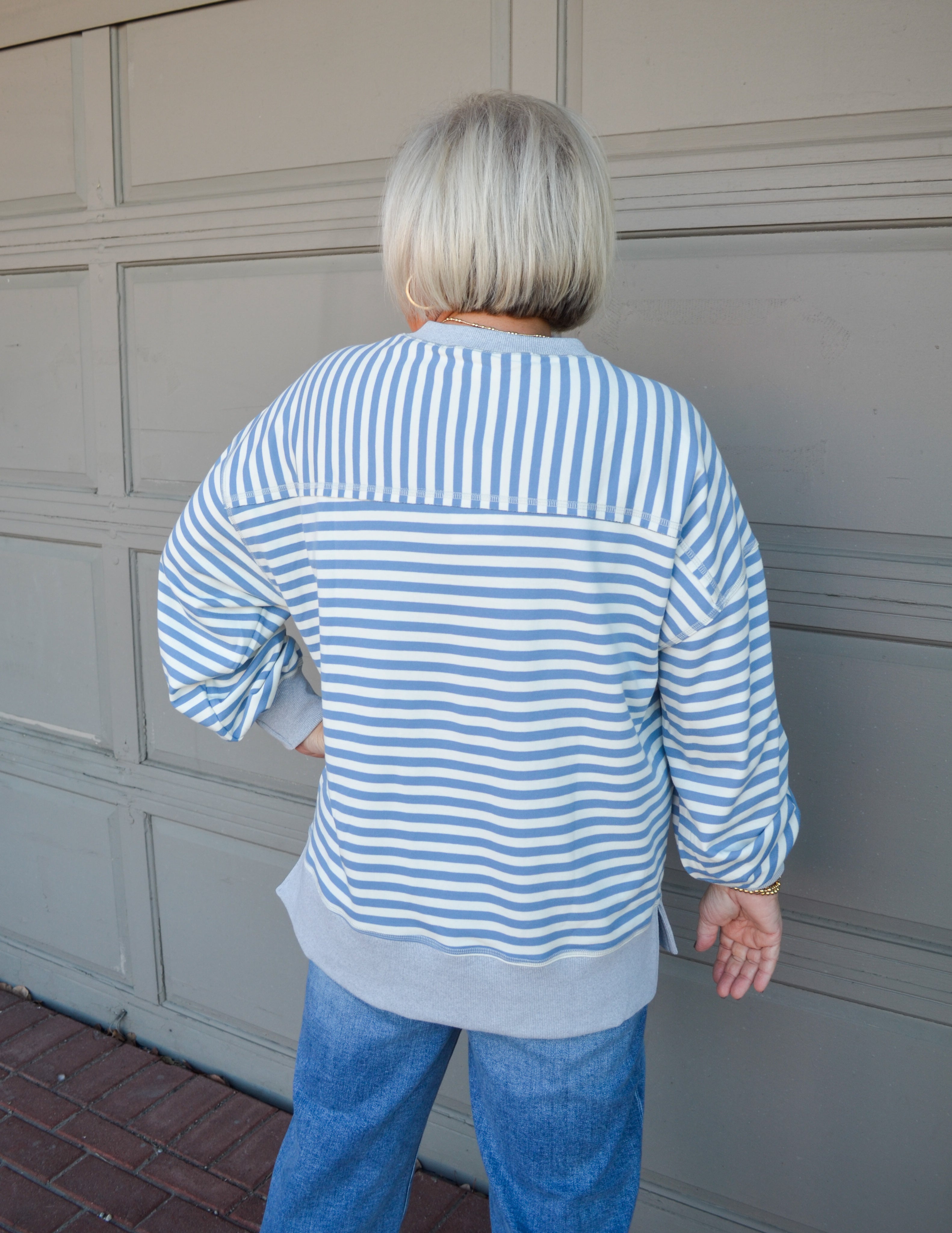 Casual Charm Pullover in Denim