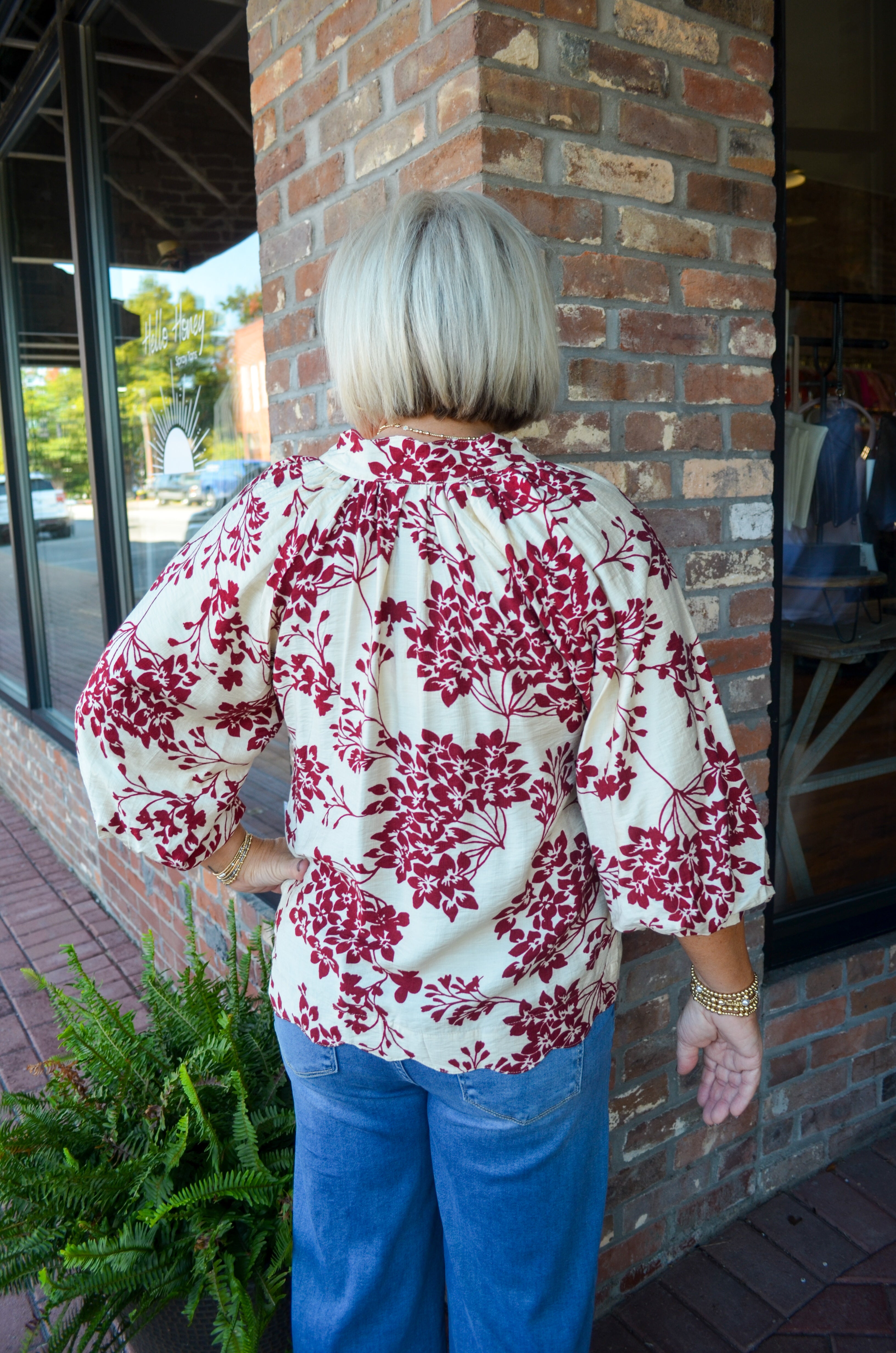 Falling For Floral Garnet Umgee Top