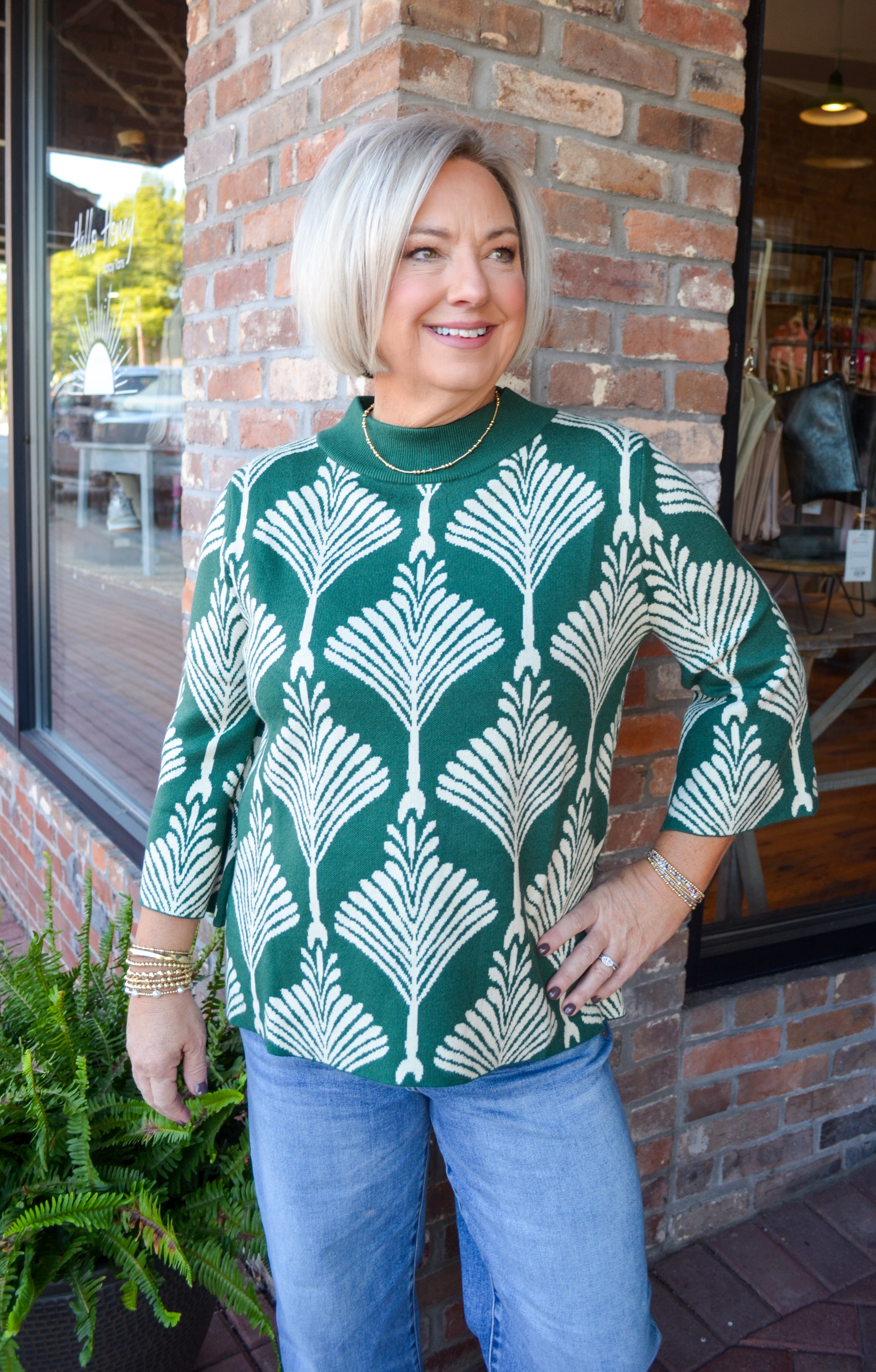 Green Sweet Charmer Sweater