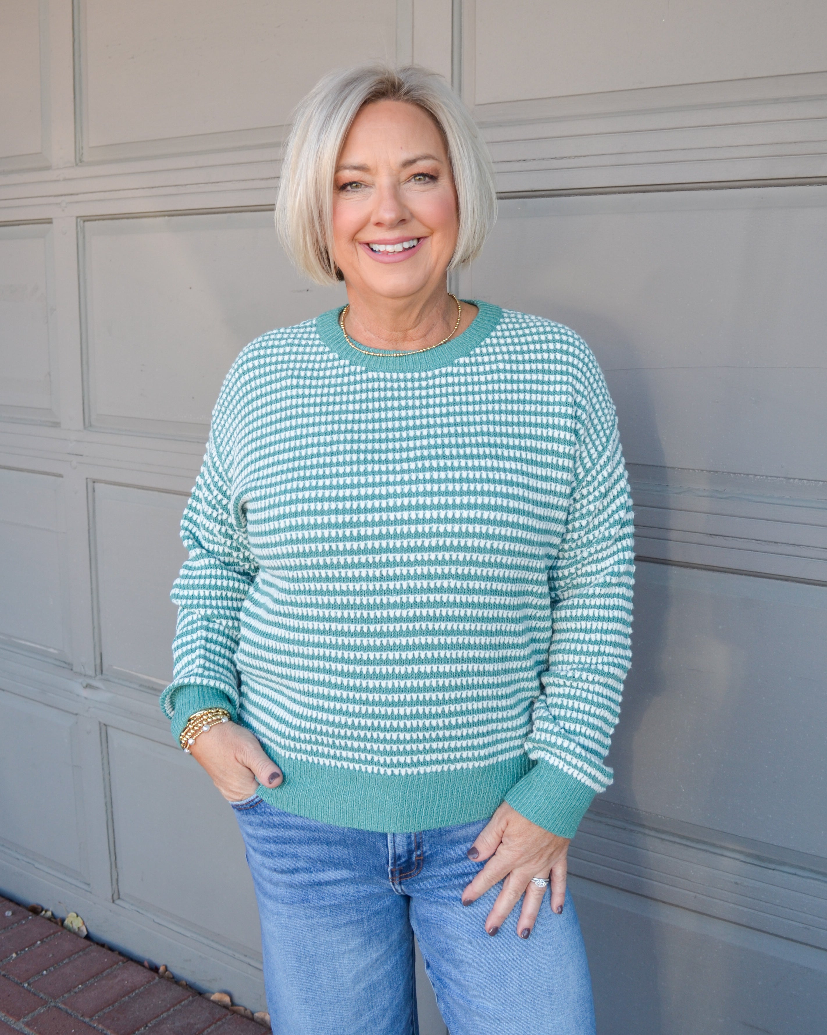 Fall Feeling Sweater in Jade