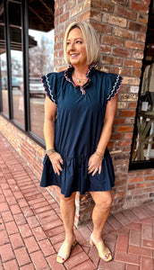 Sunday Chic Dress Navy