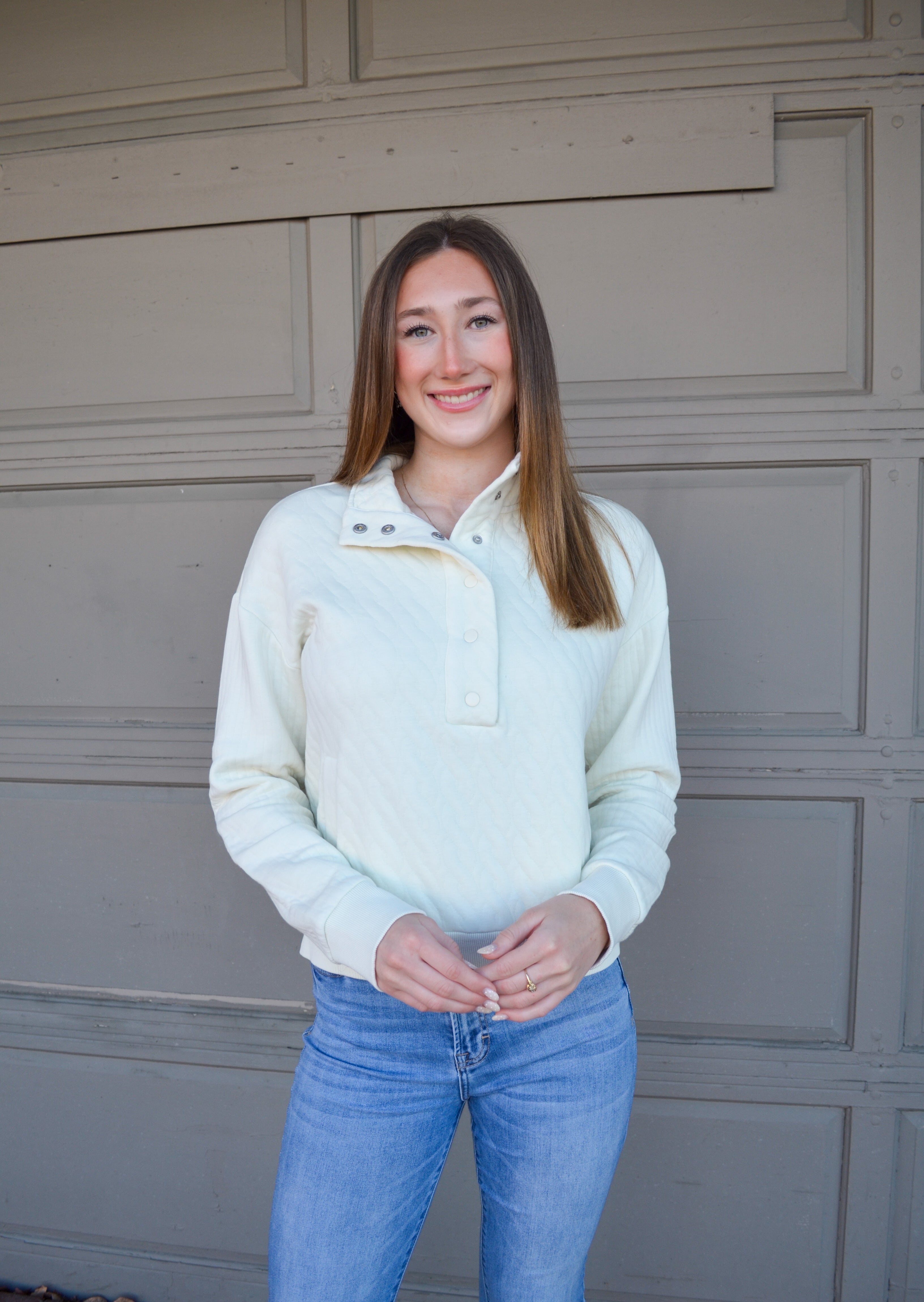 Cream Look My Way Pullover