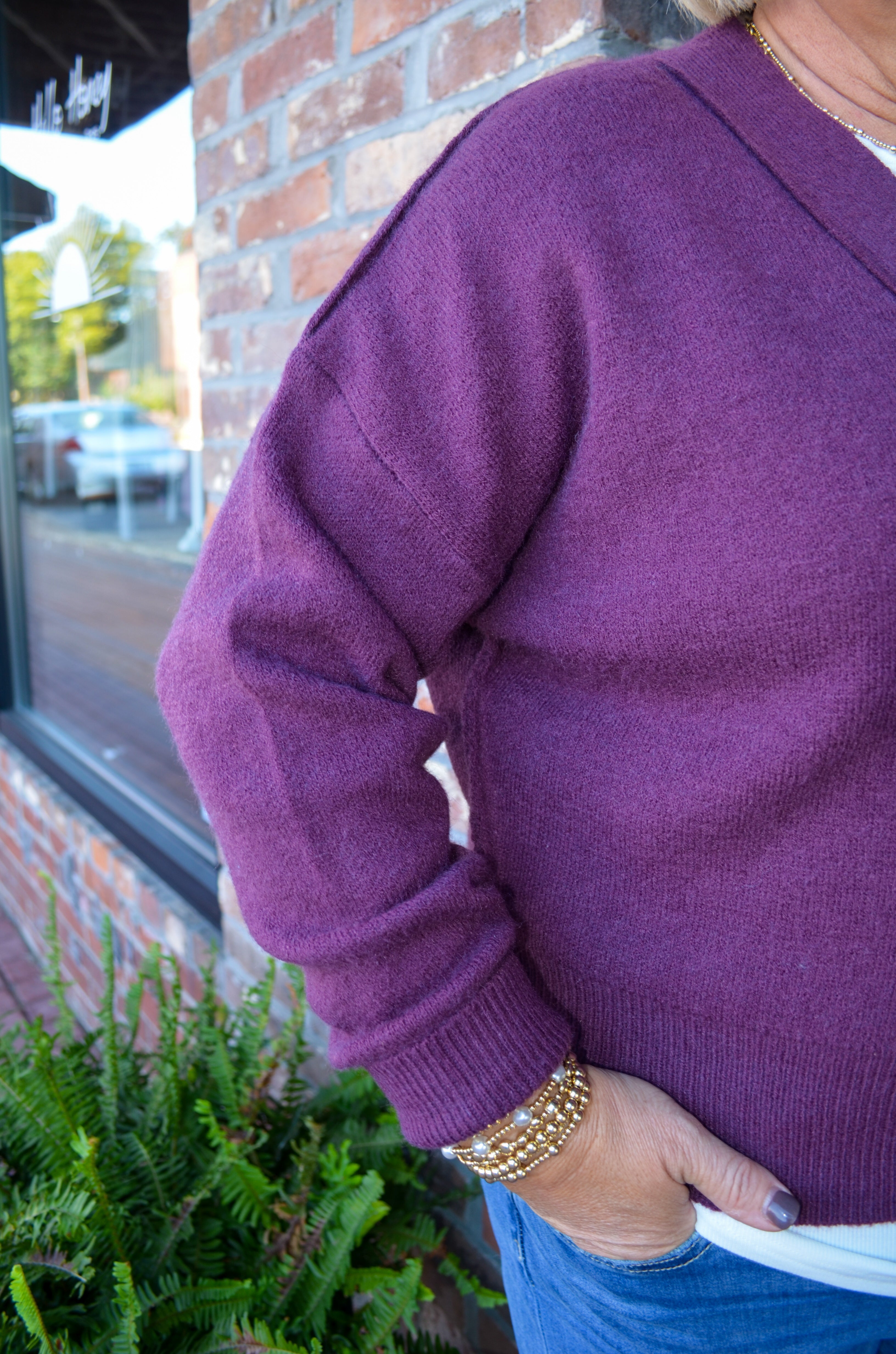 Chic Moment Merlot Cardigan