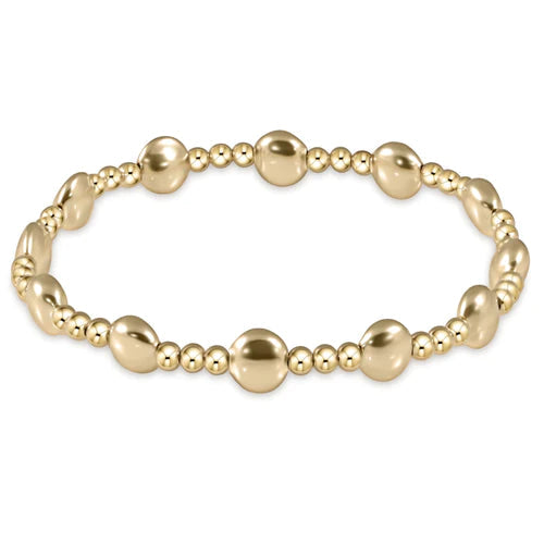 Honesty Gold Sincerity Pattern 6mm Bracelet