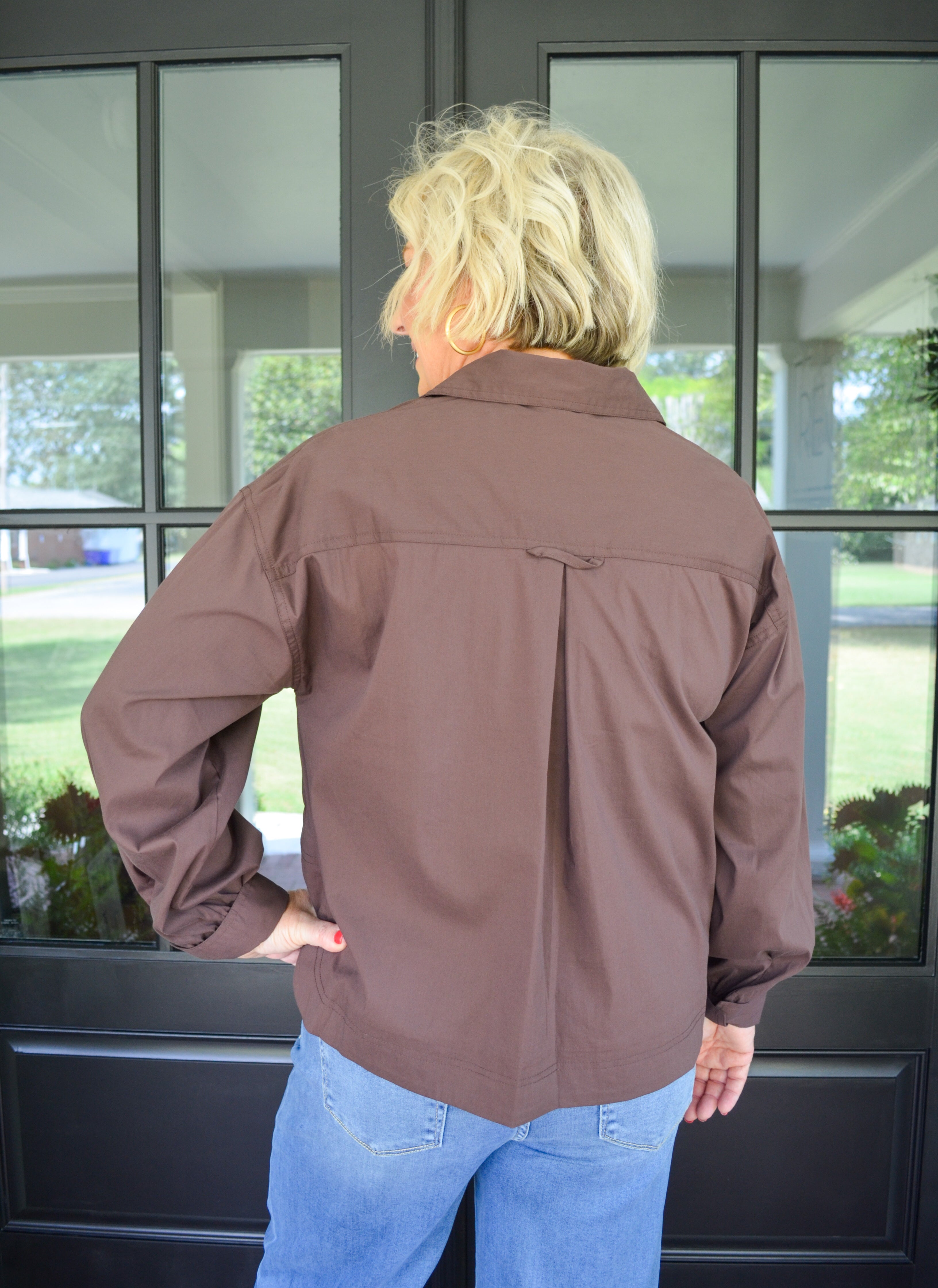 Sunday Hangout Top in Brown