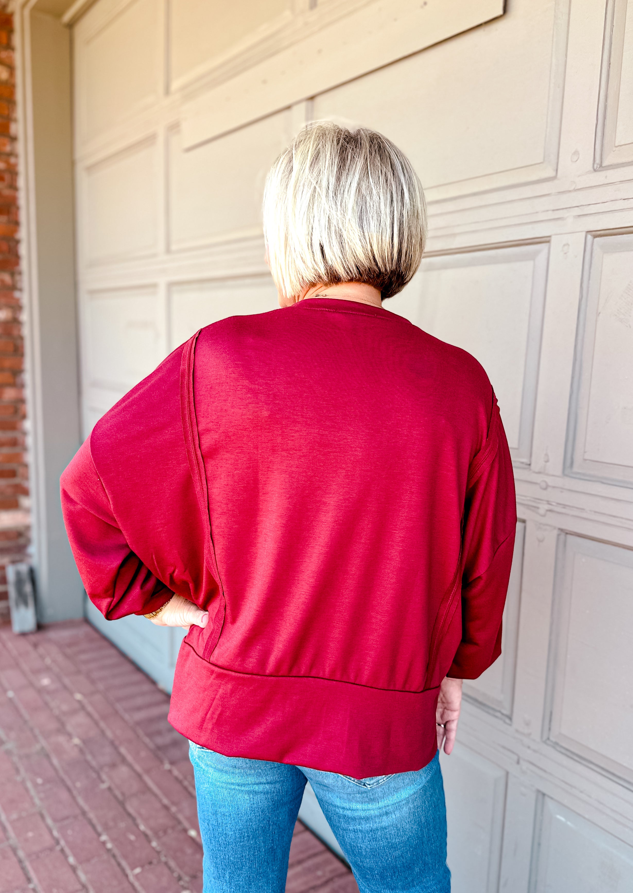 Burgundy Comfy Feels Pullover