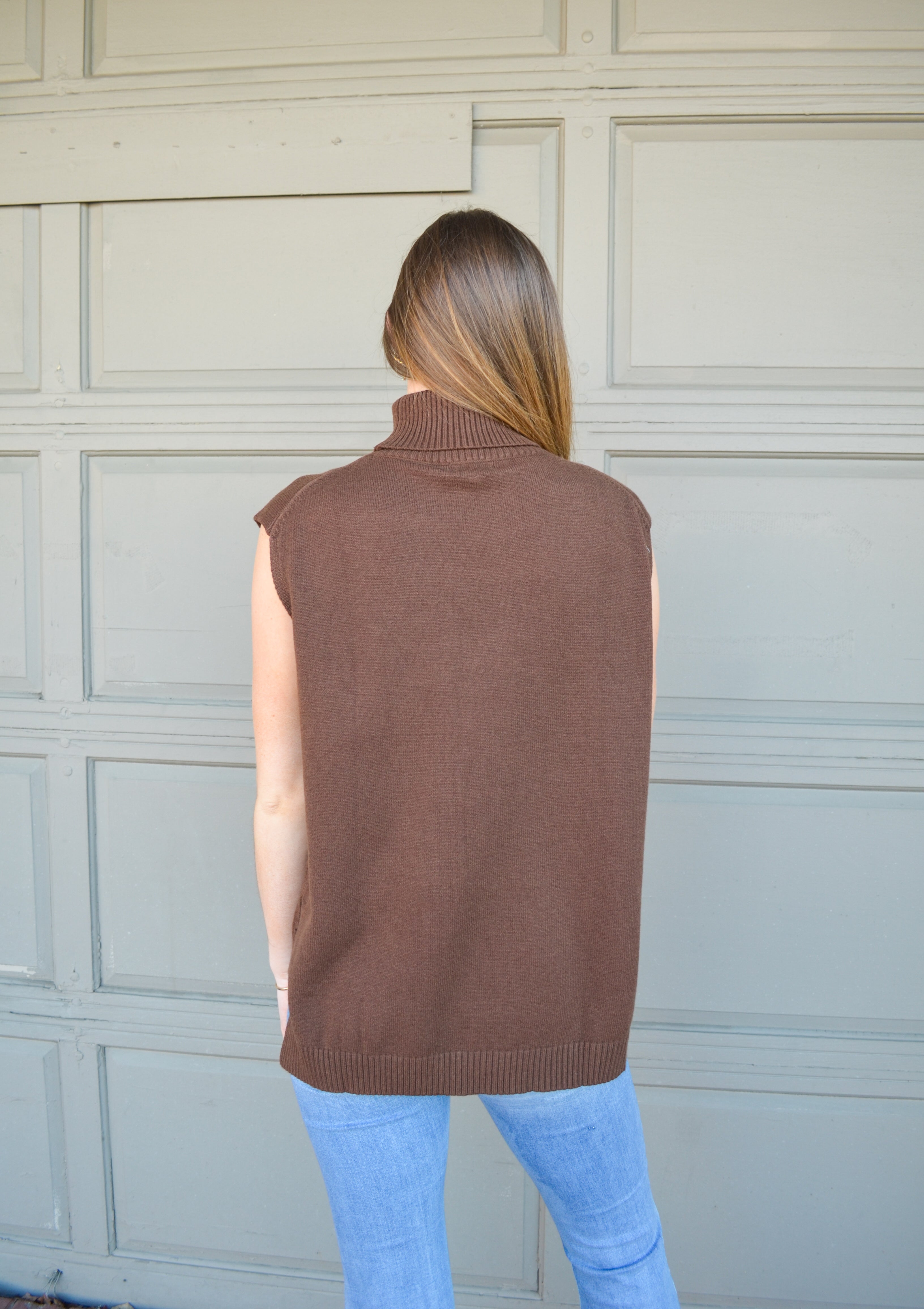 Brown Pointing Forward Umgee Sweater Vest