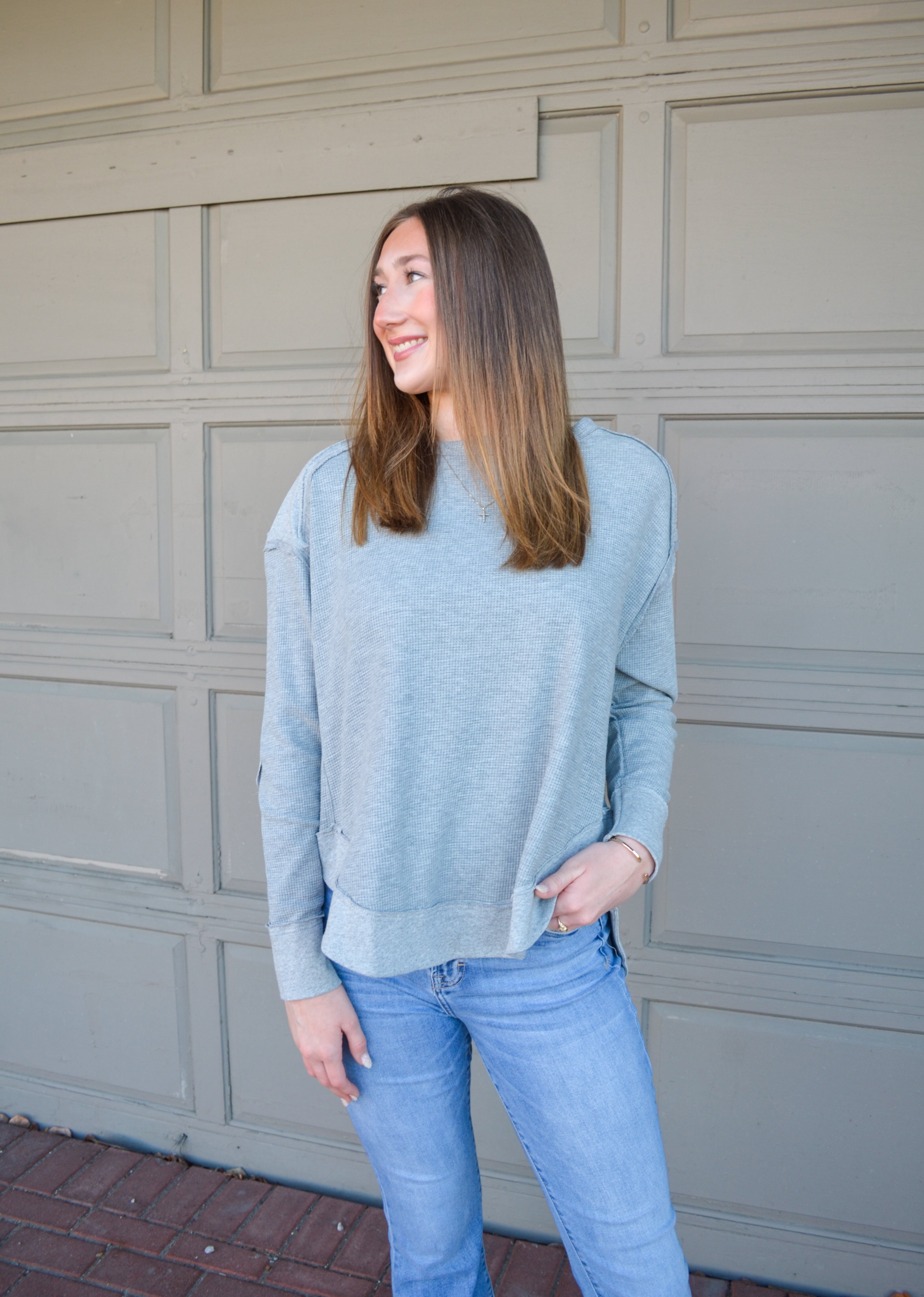 Cozy Cues Pullover in Gray