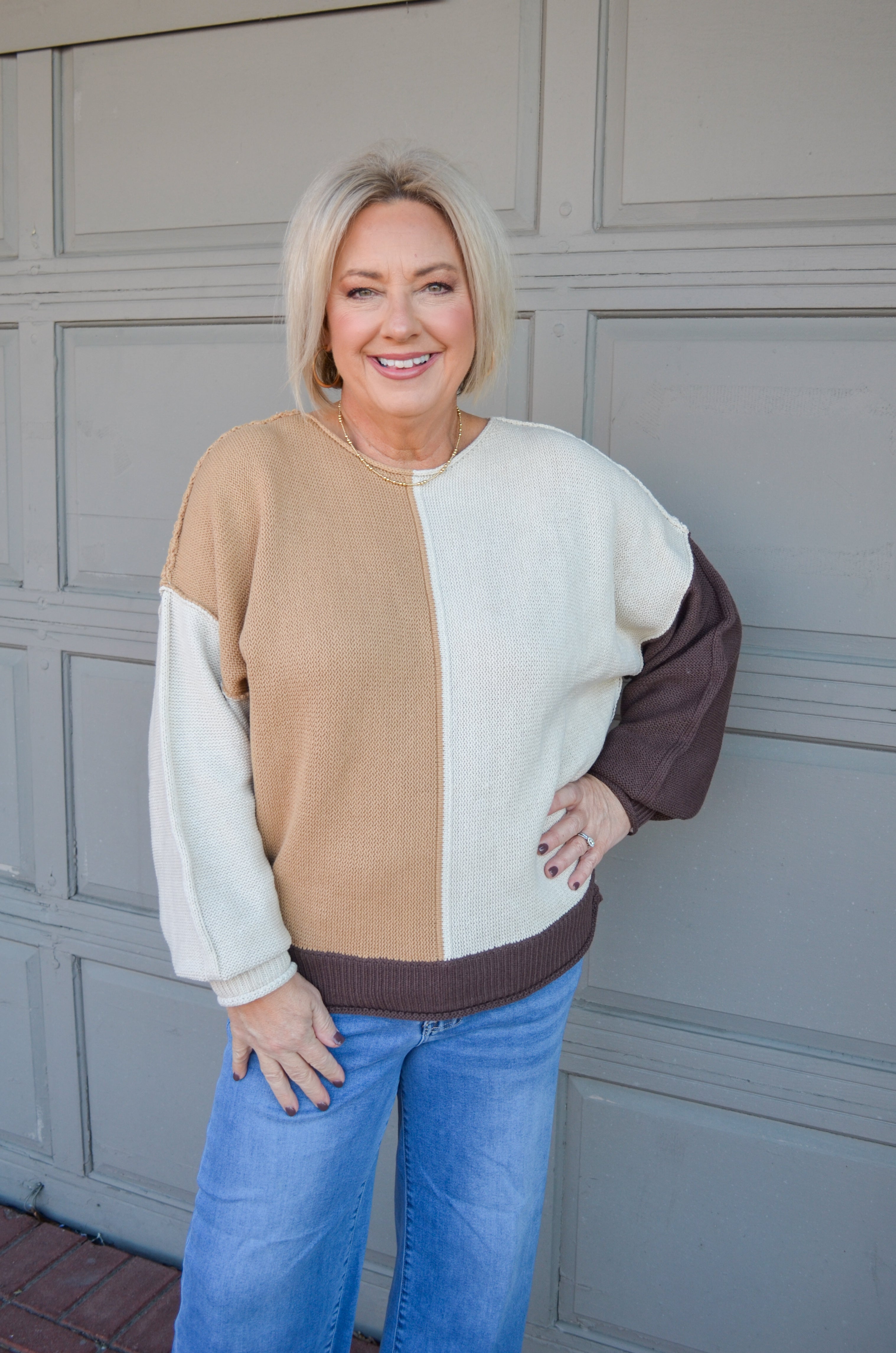 Sweet Surprise Color Block Sweater