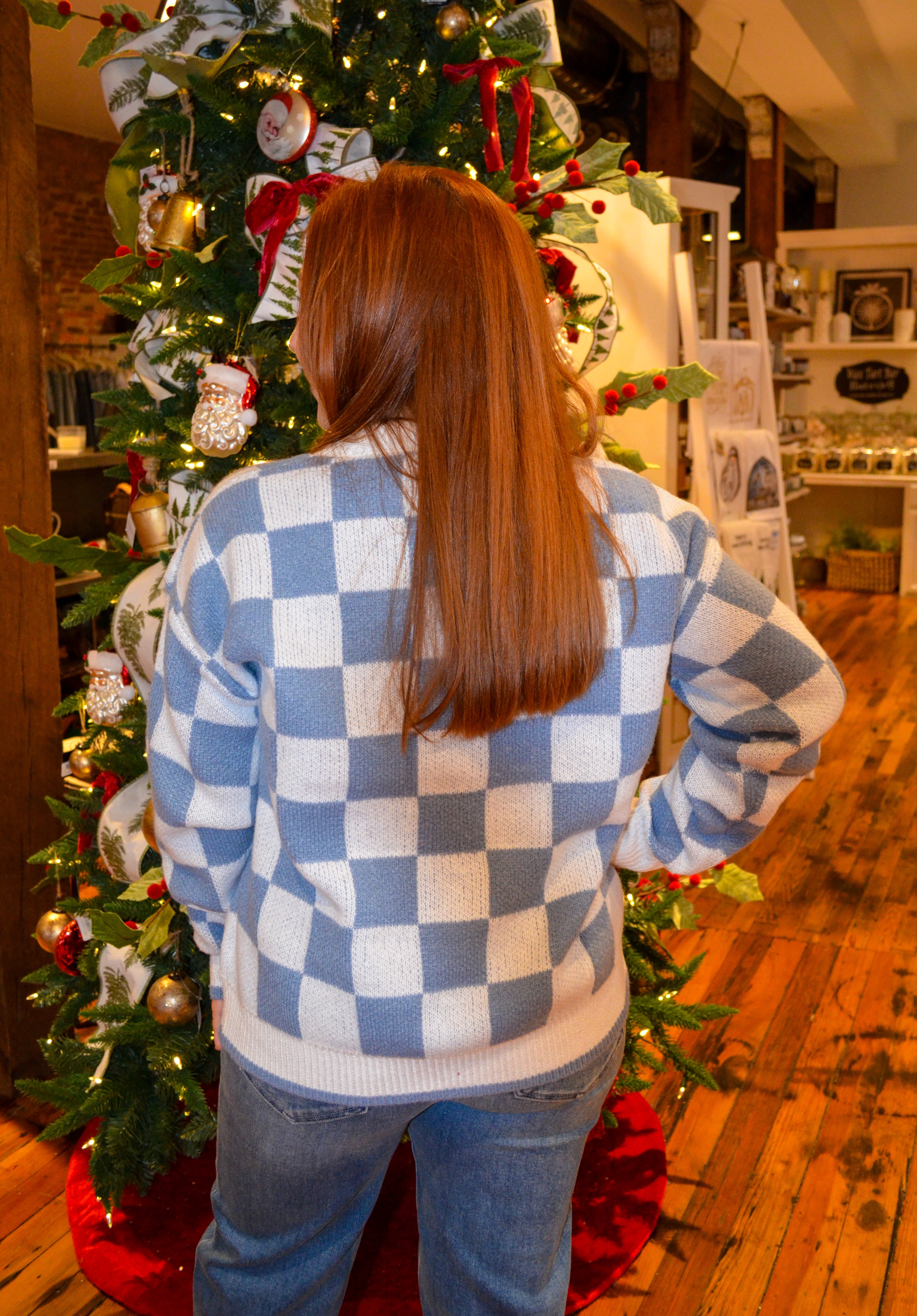 Checkered Charm Cardigan