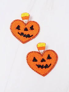 Pumpkin Treat Heart Earrings