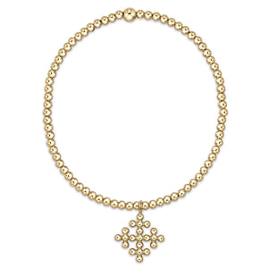 Gold Cross Encompass Gold Charm Bracelet