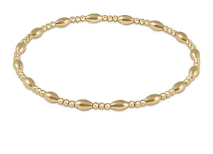 Harmony Sincerity Pattern 2mm Bead Bracelet Gold