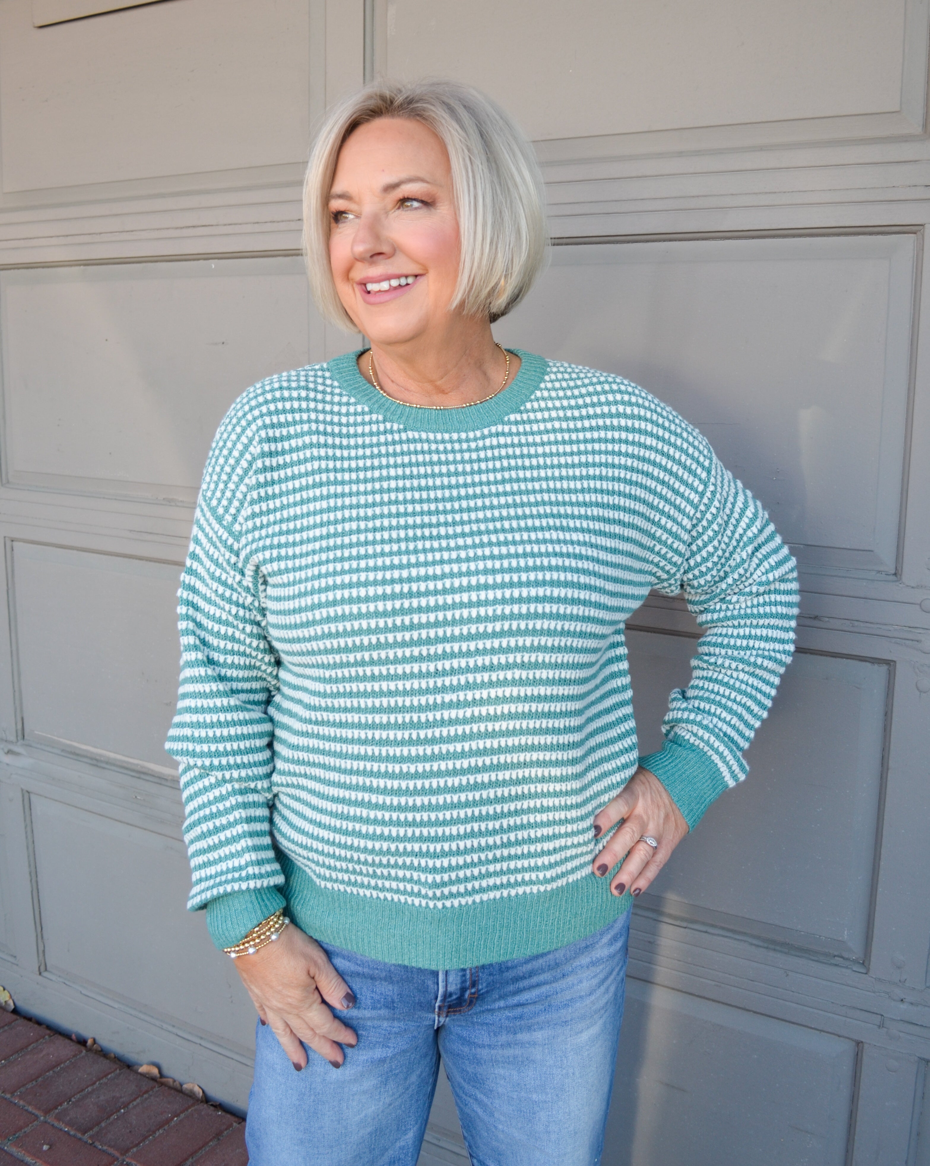 Fall Feeling Sweater in Jade