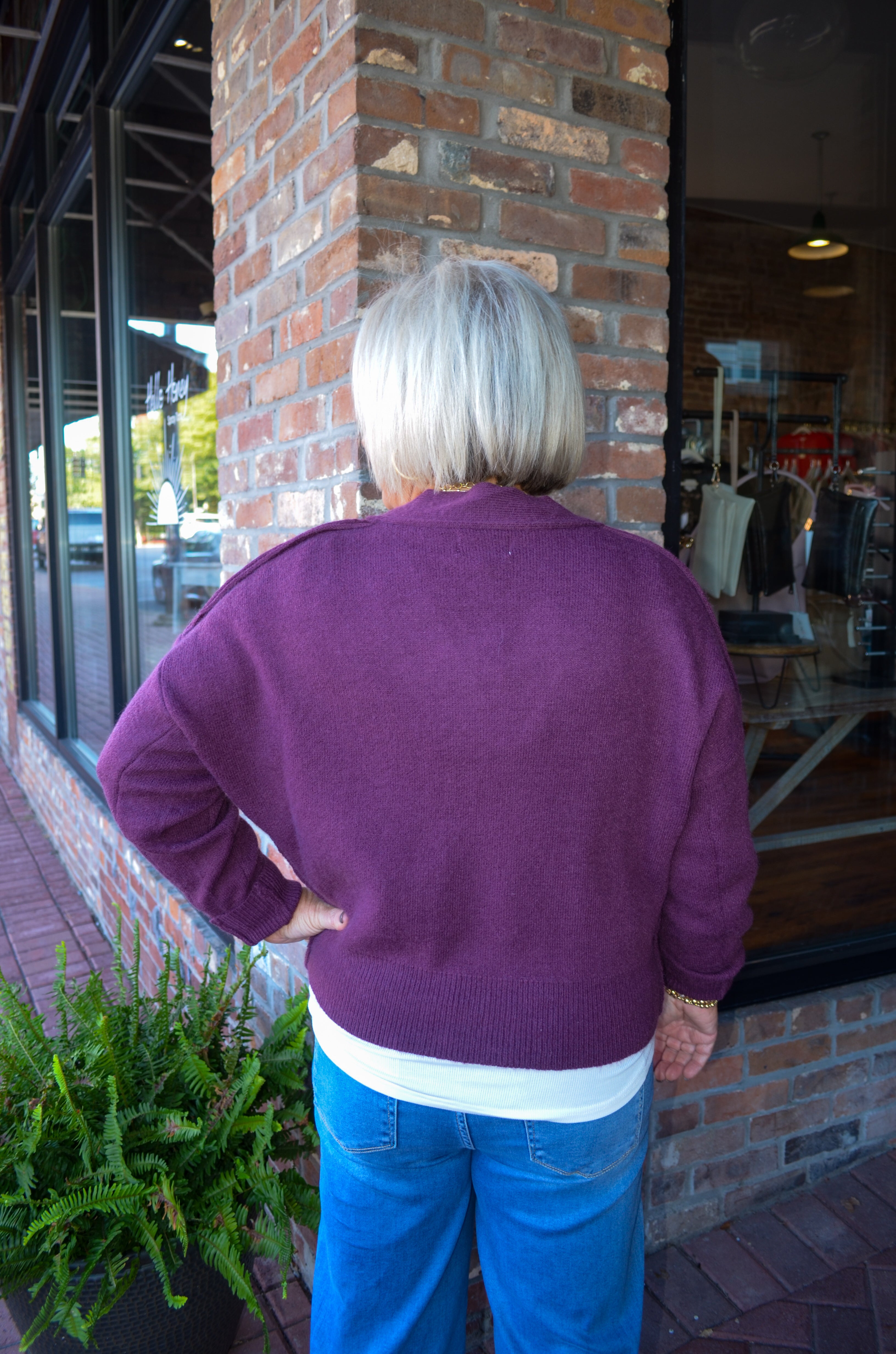Chic Moment Merlot Cardigan