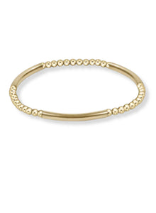 Bliss Bar Gold Pattern 3mm Bead Bracelet