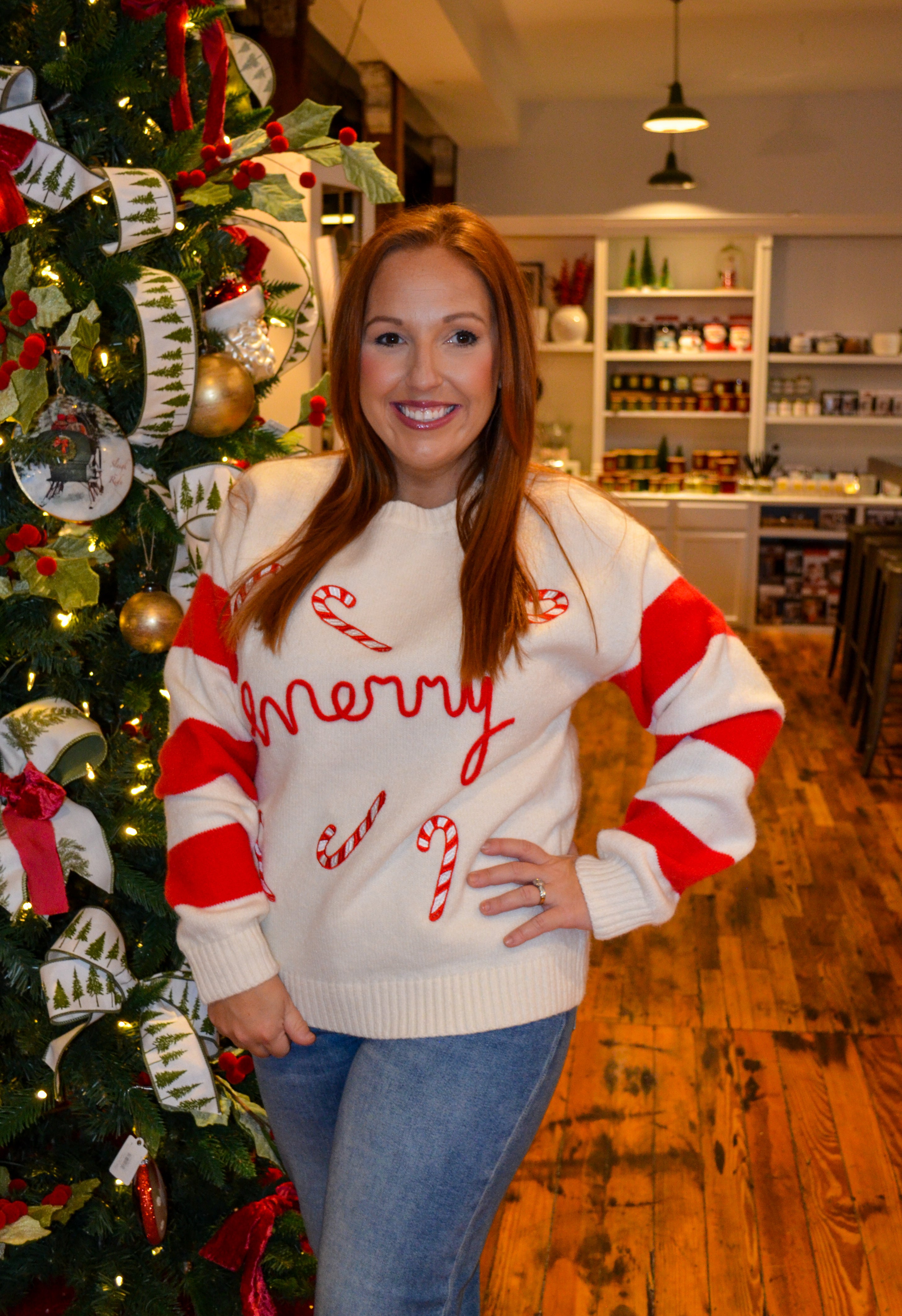 Candy Cane Lane Sweater