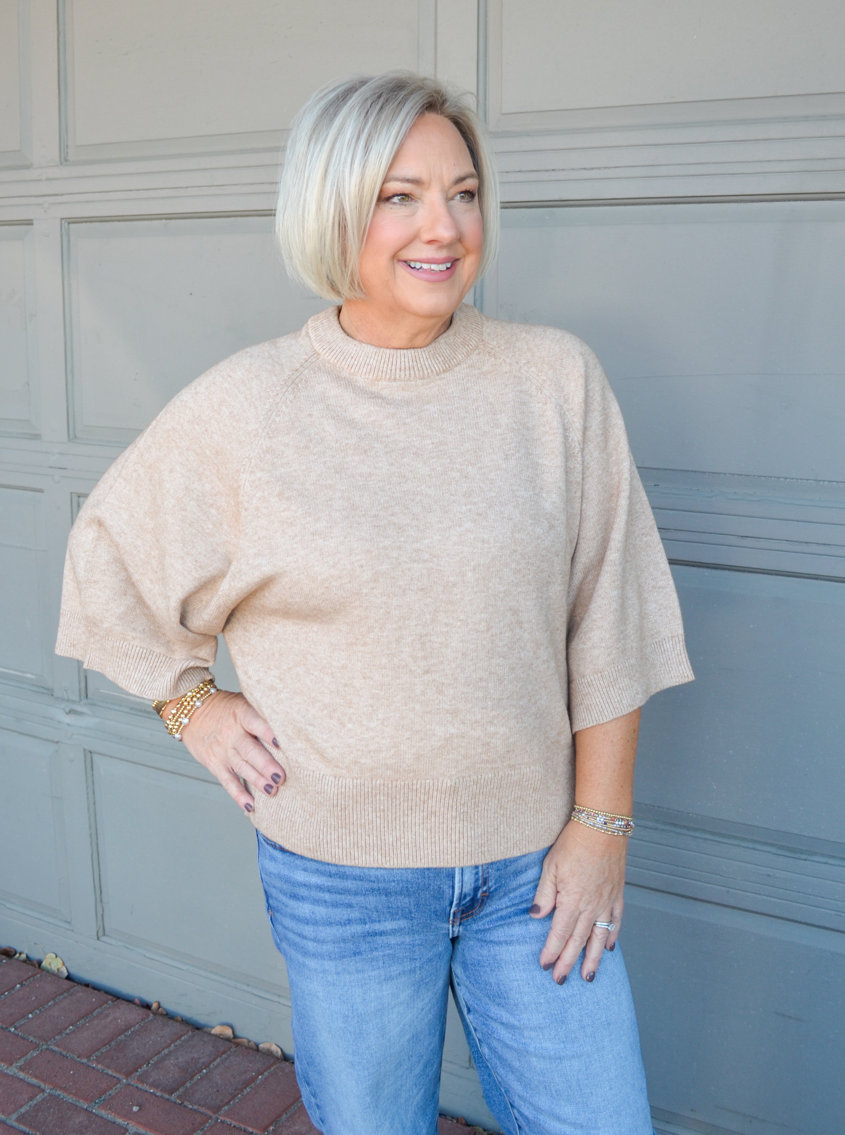 Look My Way Sweater in Oatmeal