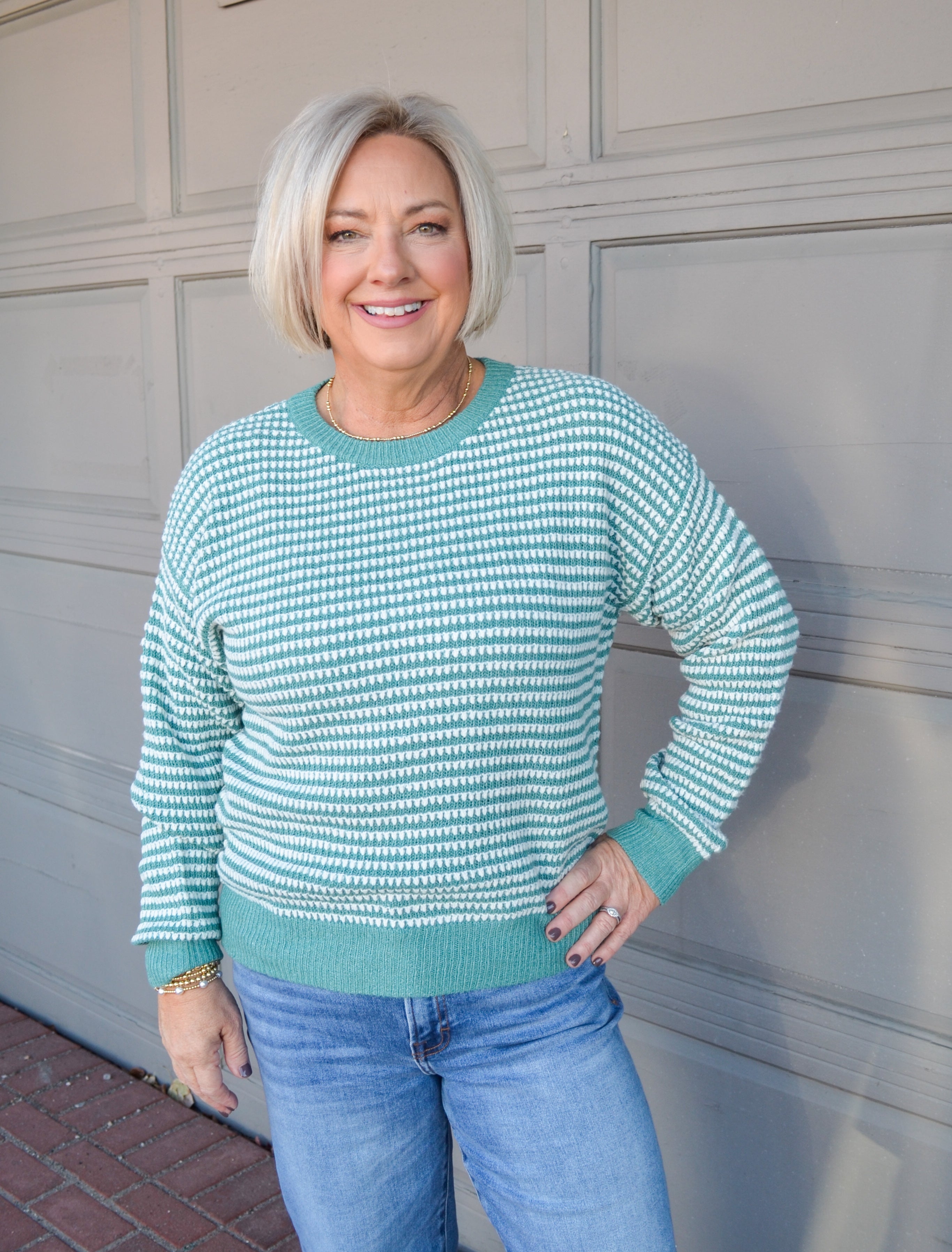 Fall Feeling Sweater in Jade