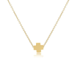 16" Necklace Signature Gold Cross