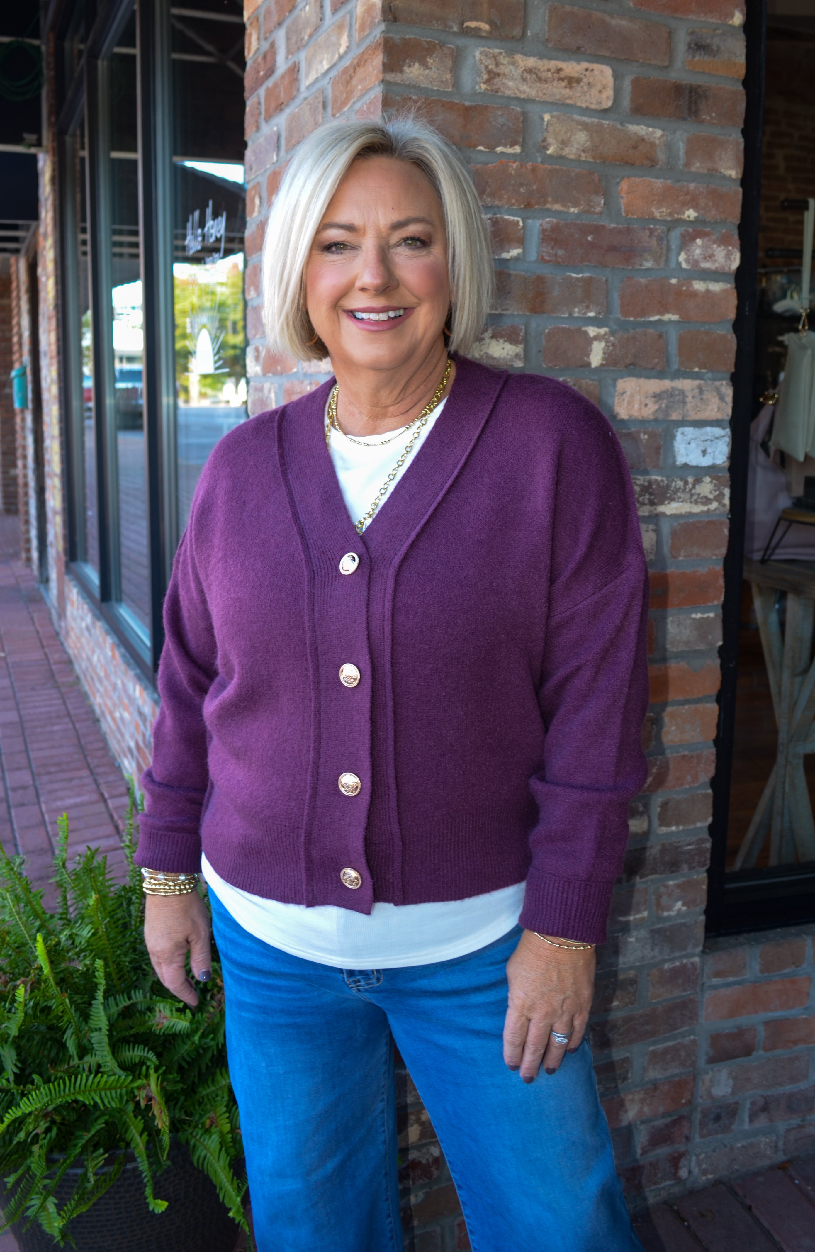 Chic Moment Merlot Cardigan