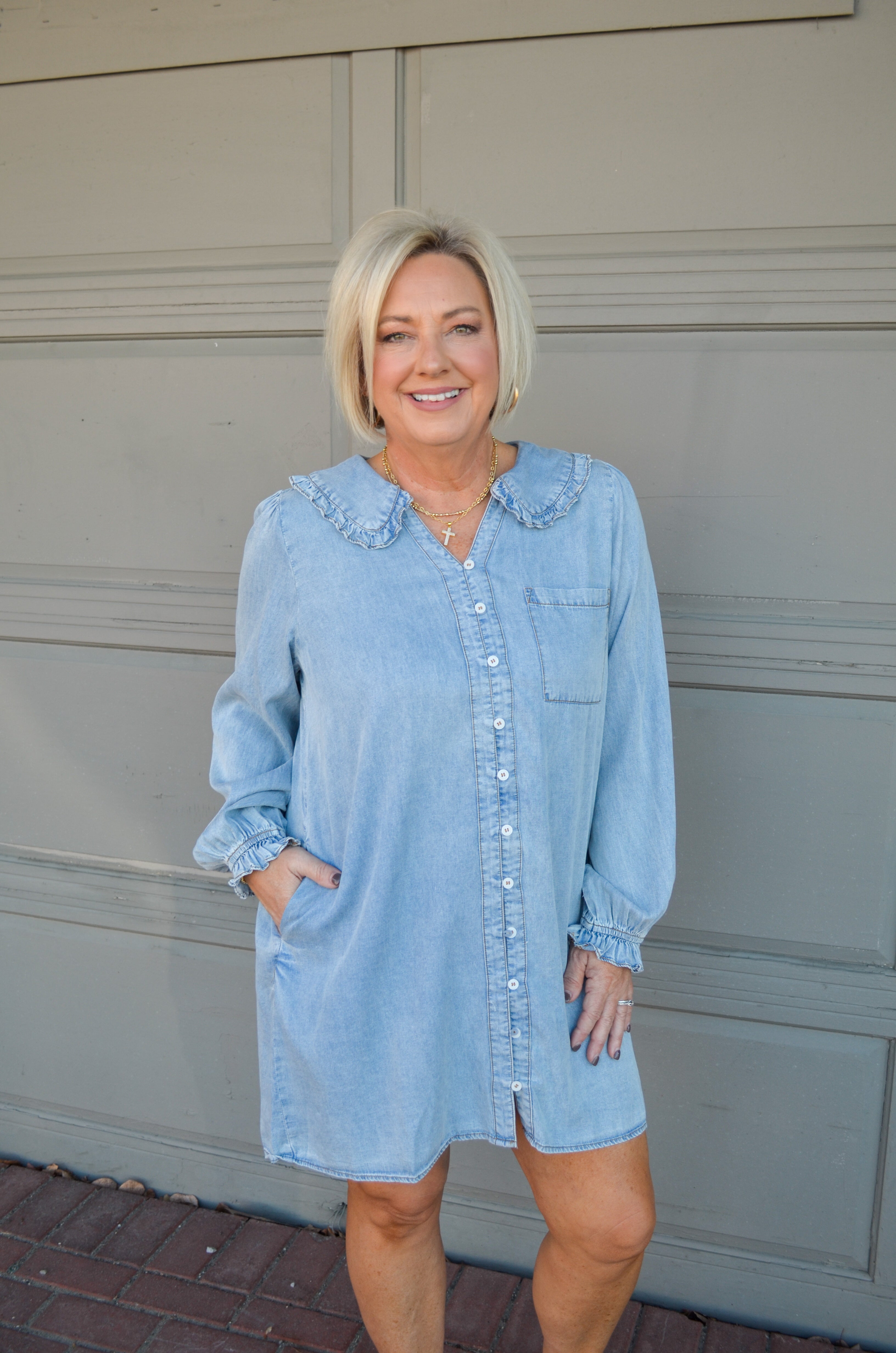 Happy Smiles Denim Dress