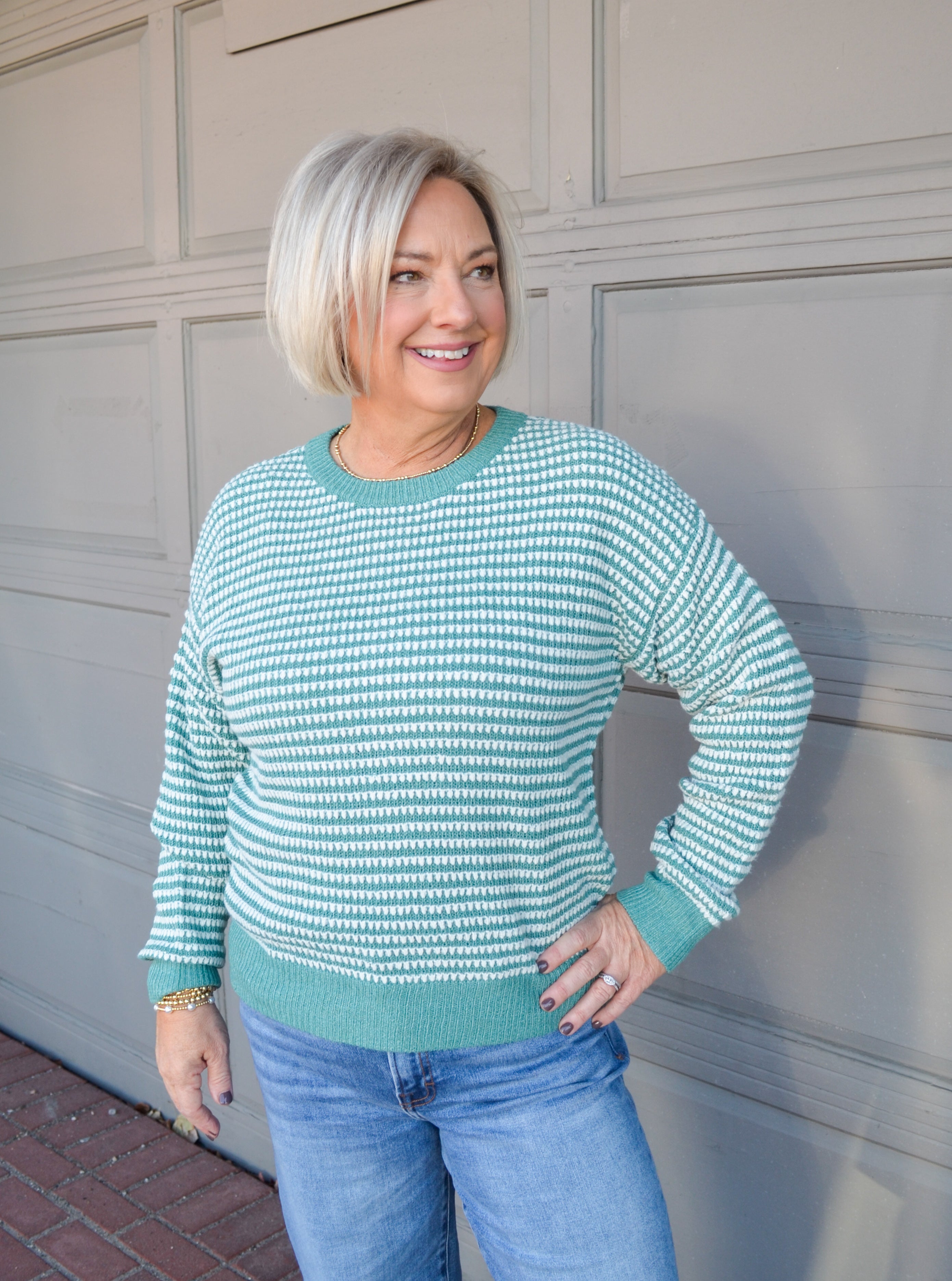 Fall Feeling Sweater in Jade