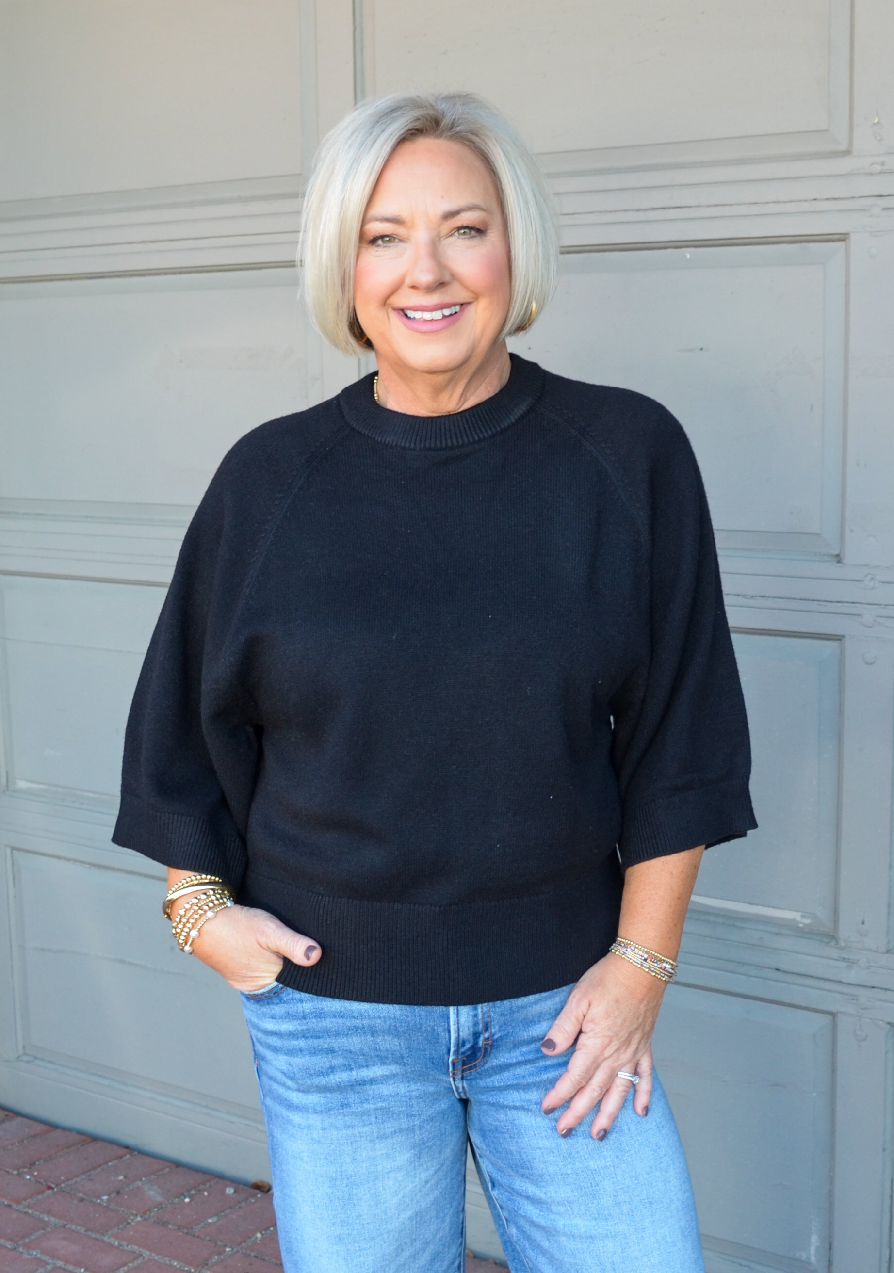 Look My Way Sweater in Black