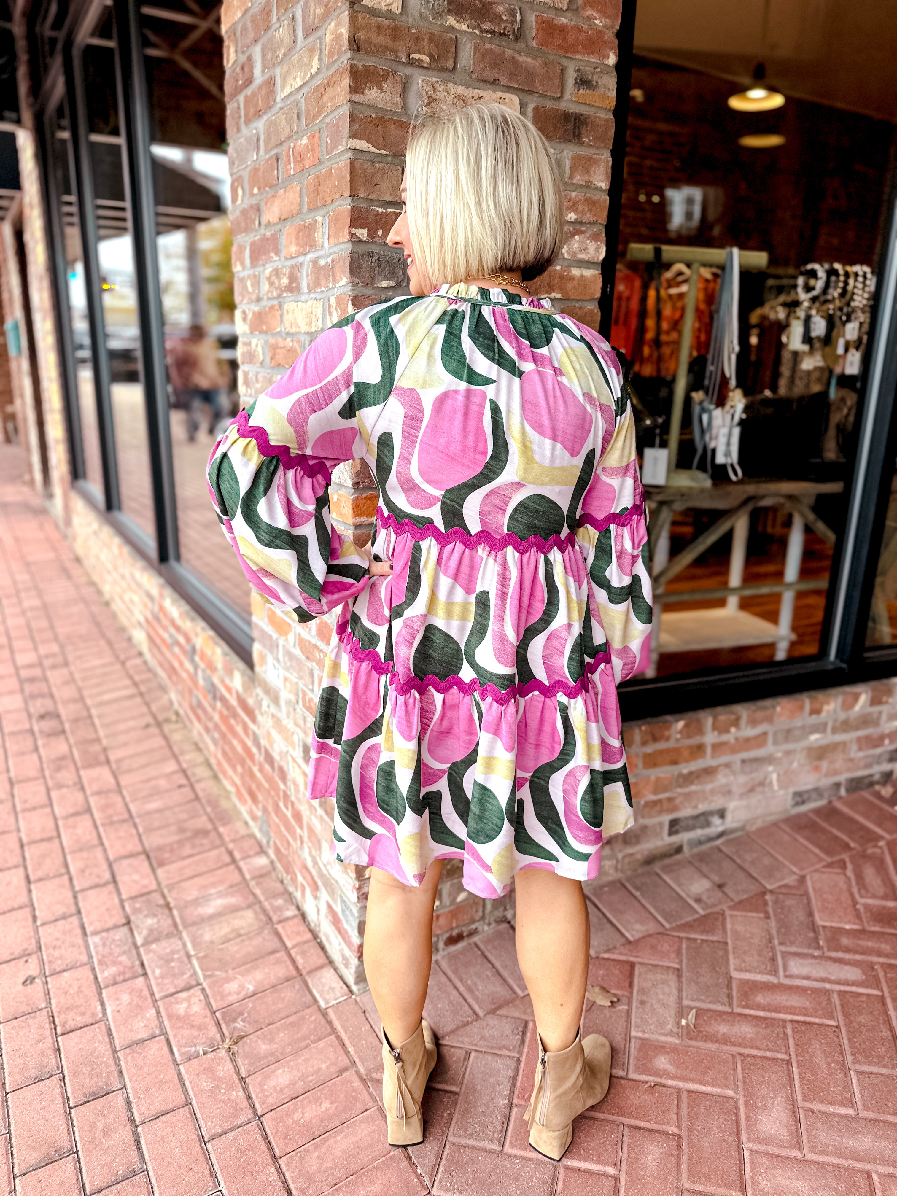 Abstract Print Dress