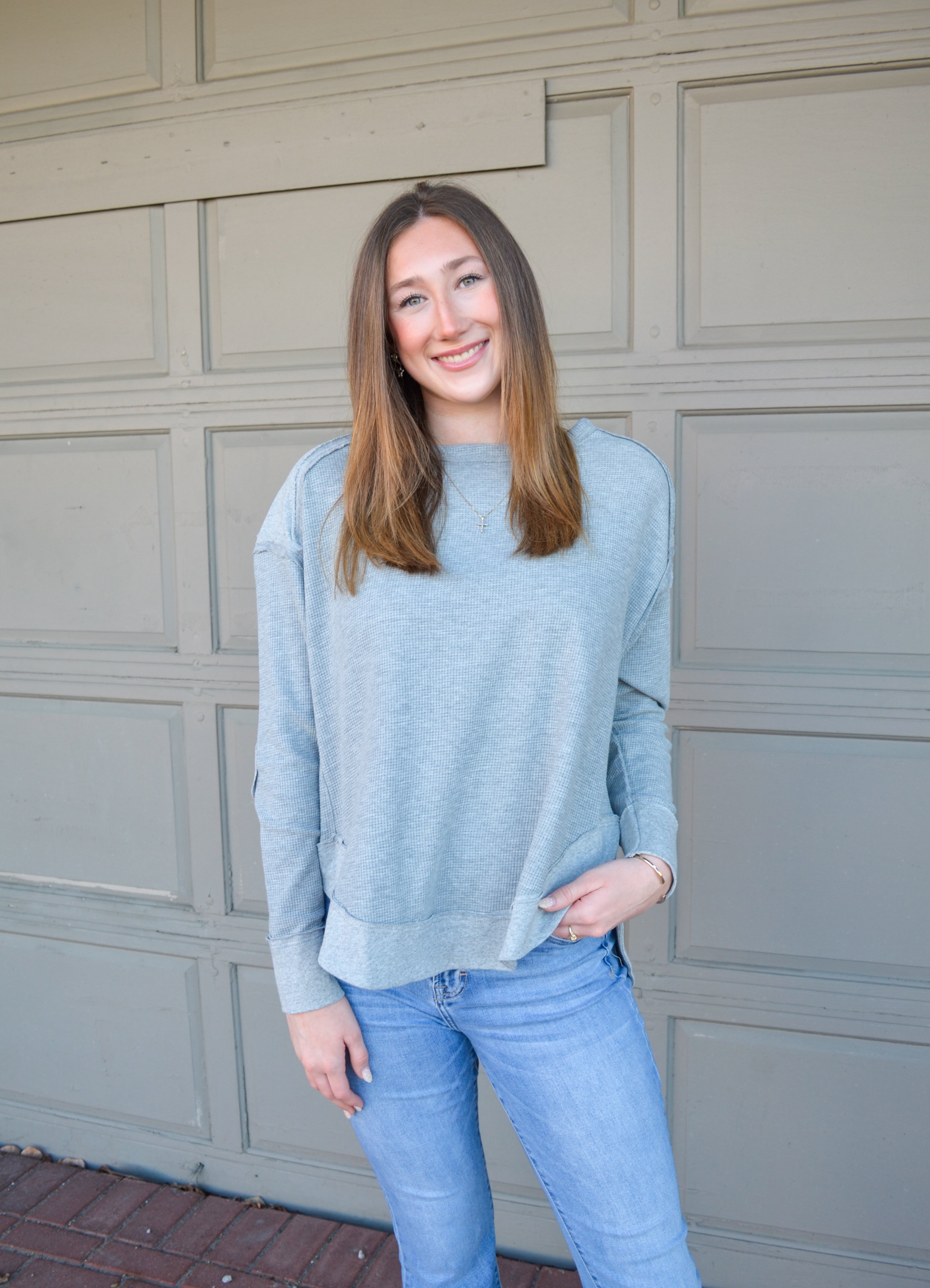 Cozy Cues Pullover in Gray