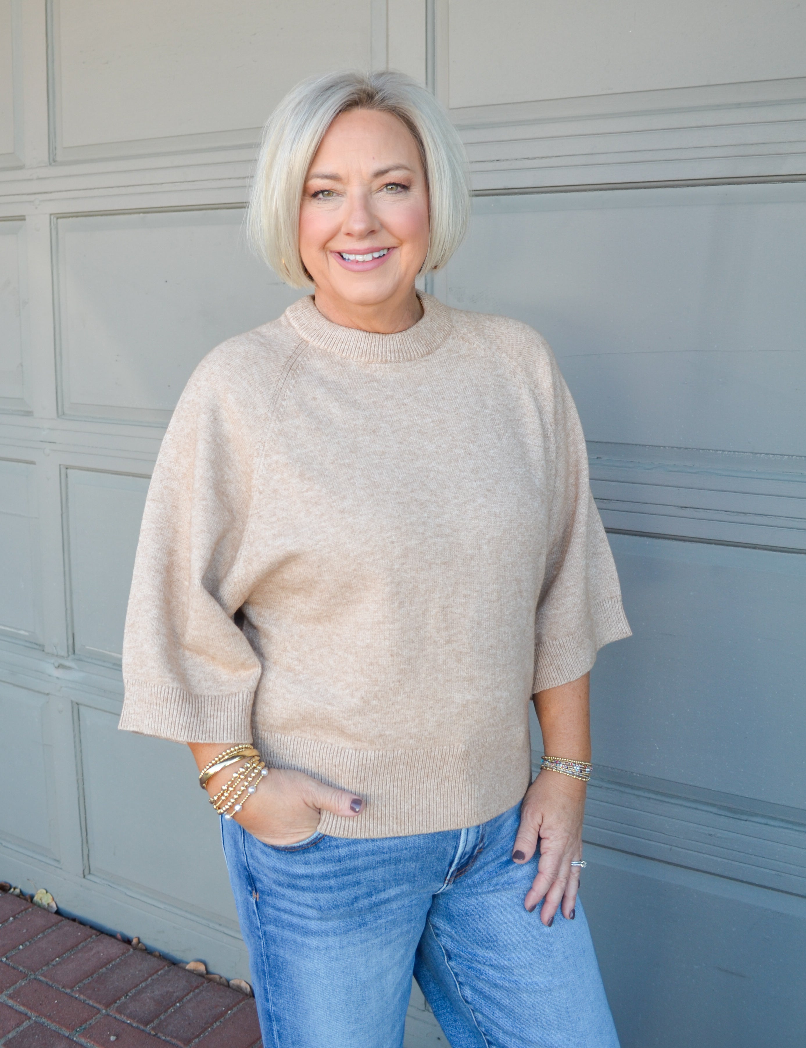 Look My Way Sweater in Oatmeal