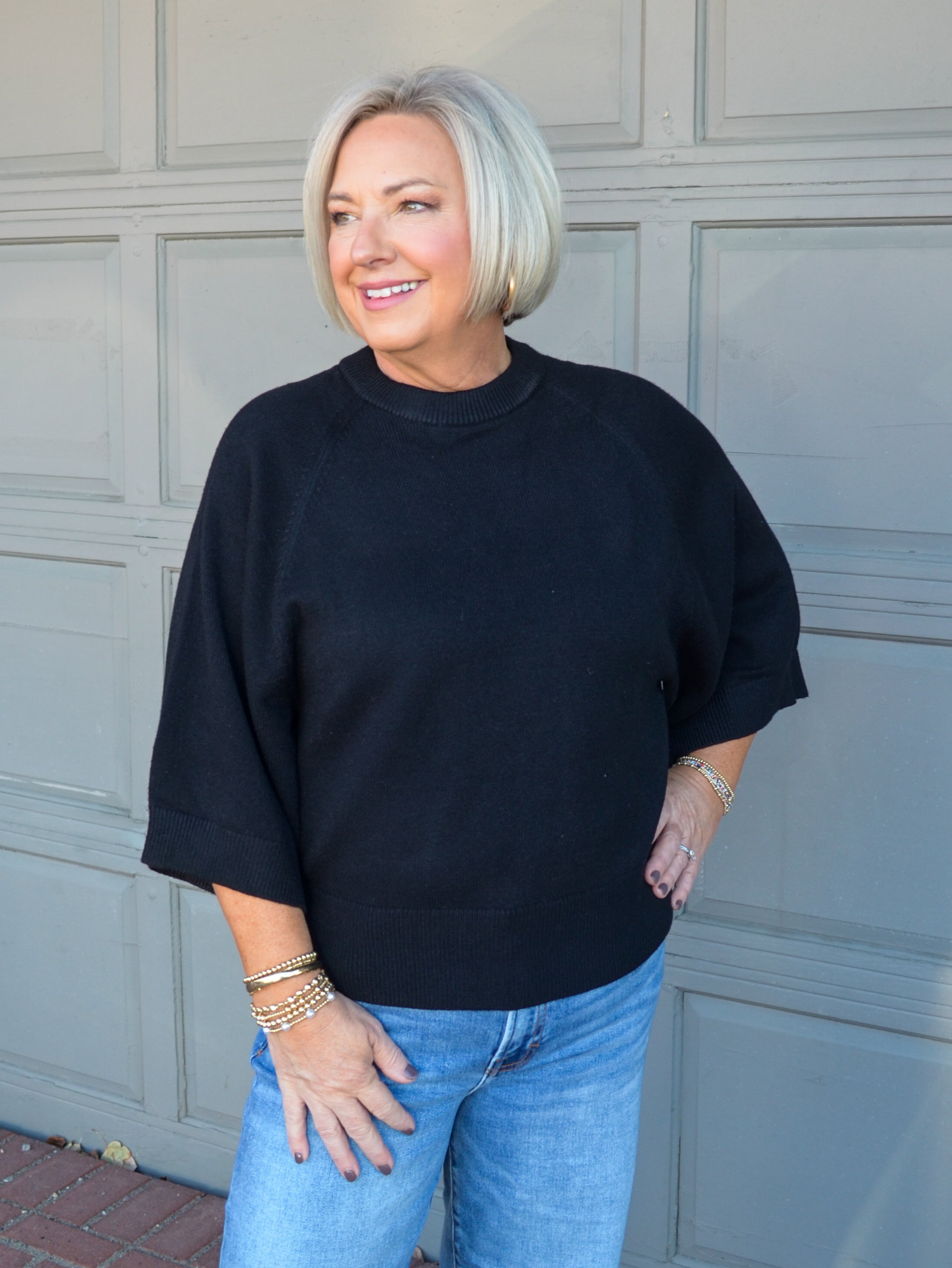 Look My Way Sweater in Black