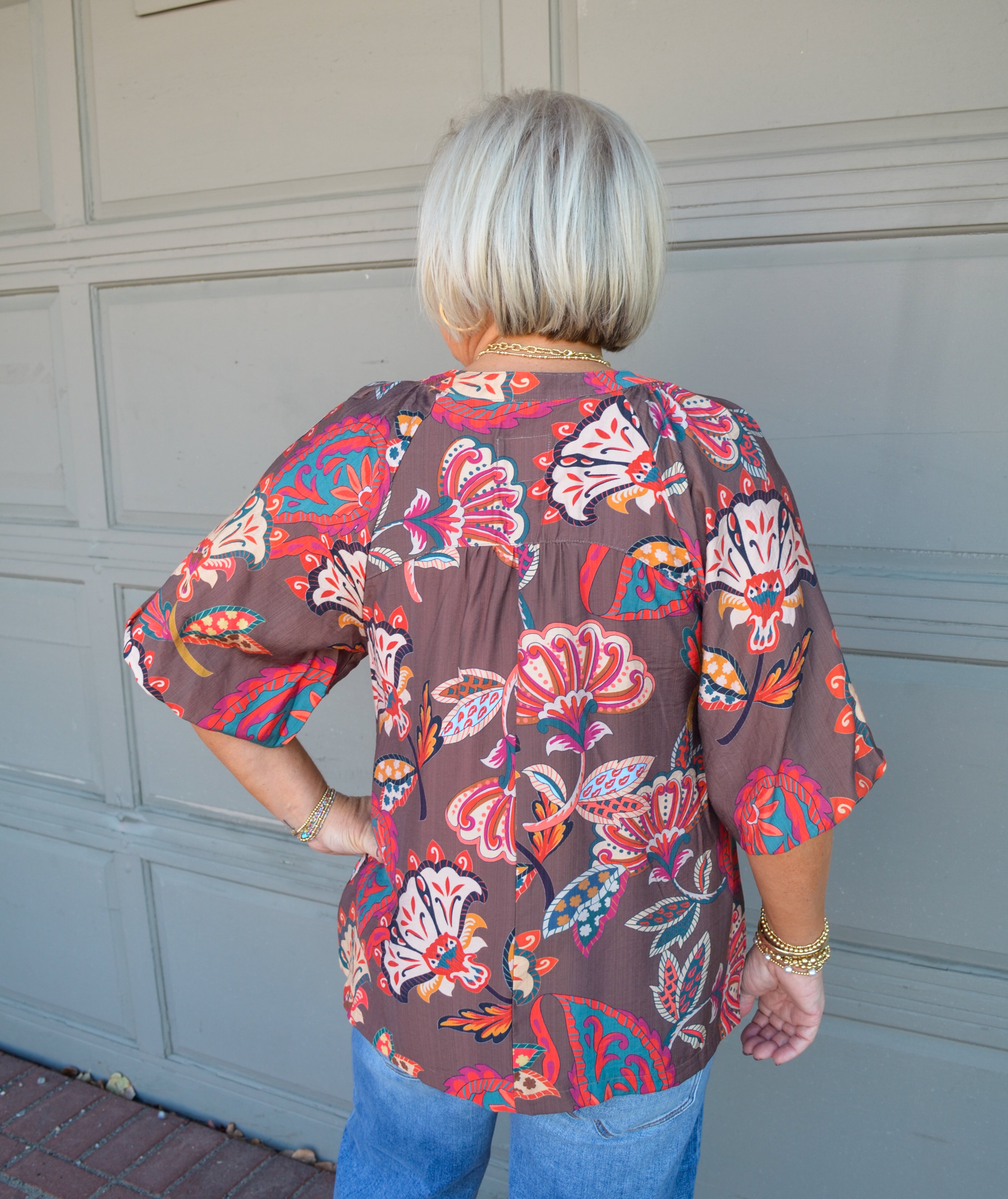 Graceful Smile Umgee Top in Brown